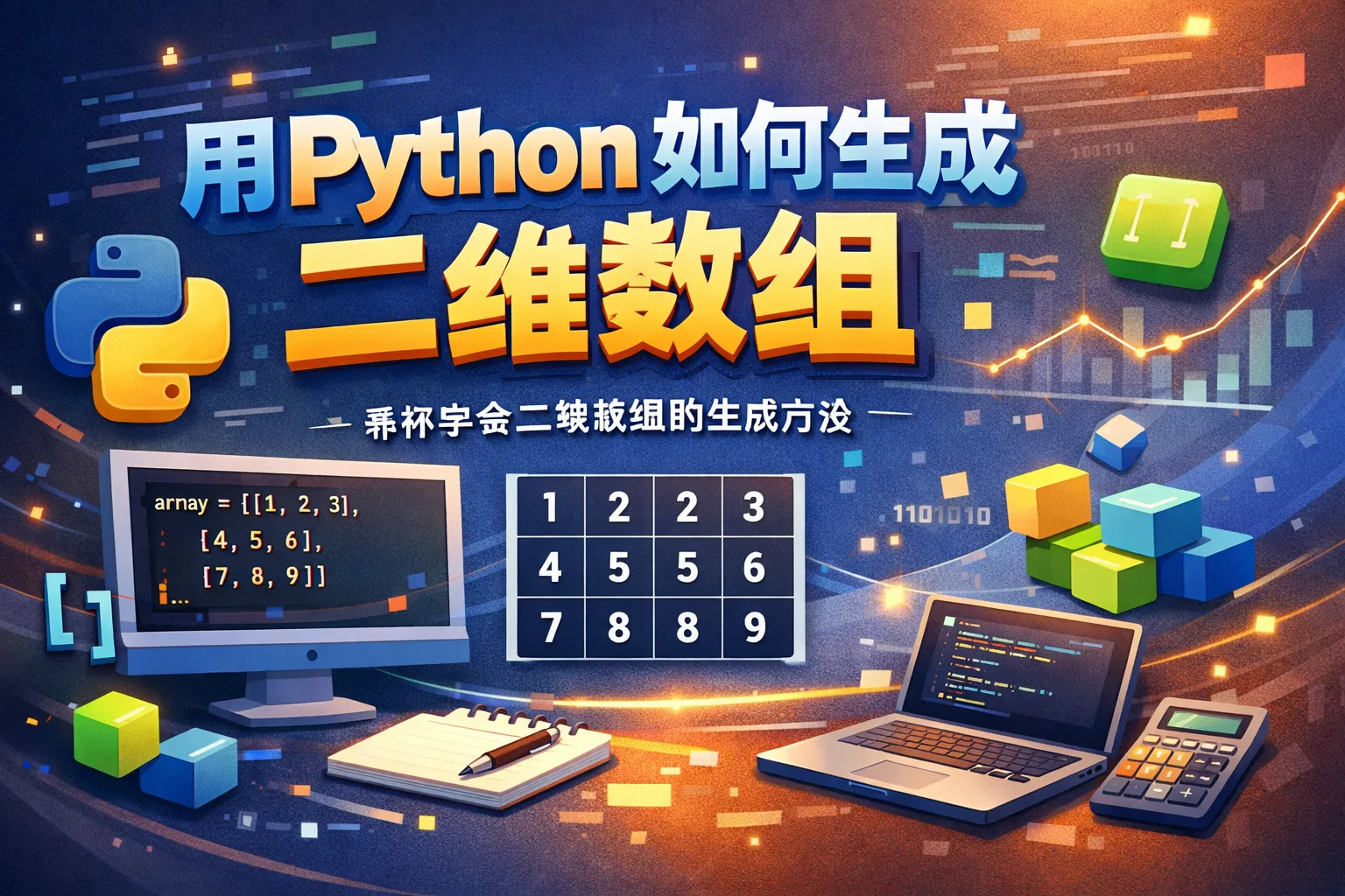 用python如何生成二维数组
