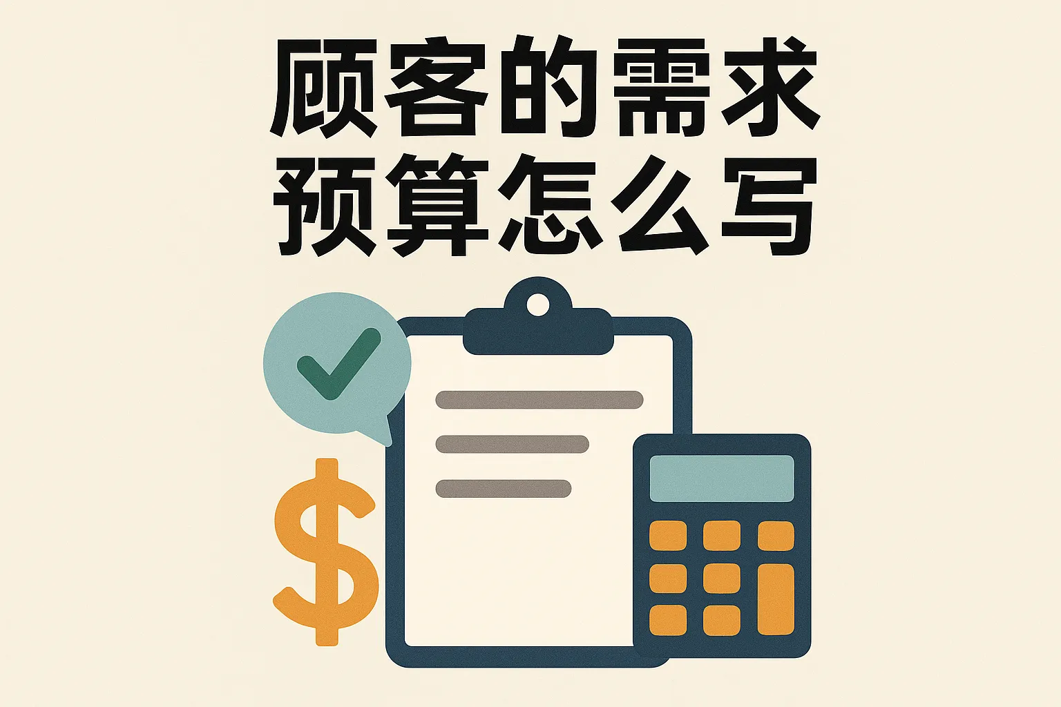 顾客的需求预算怎么写