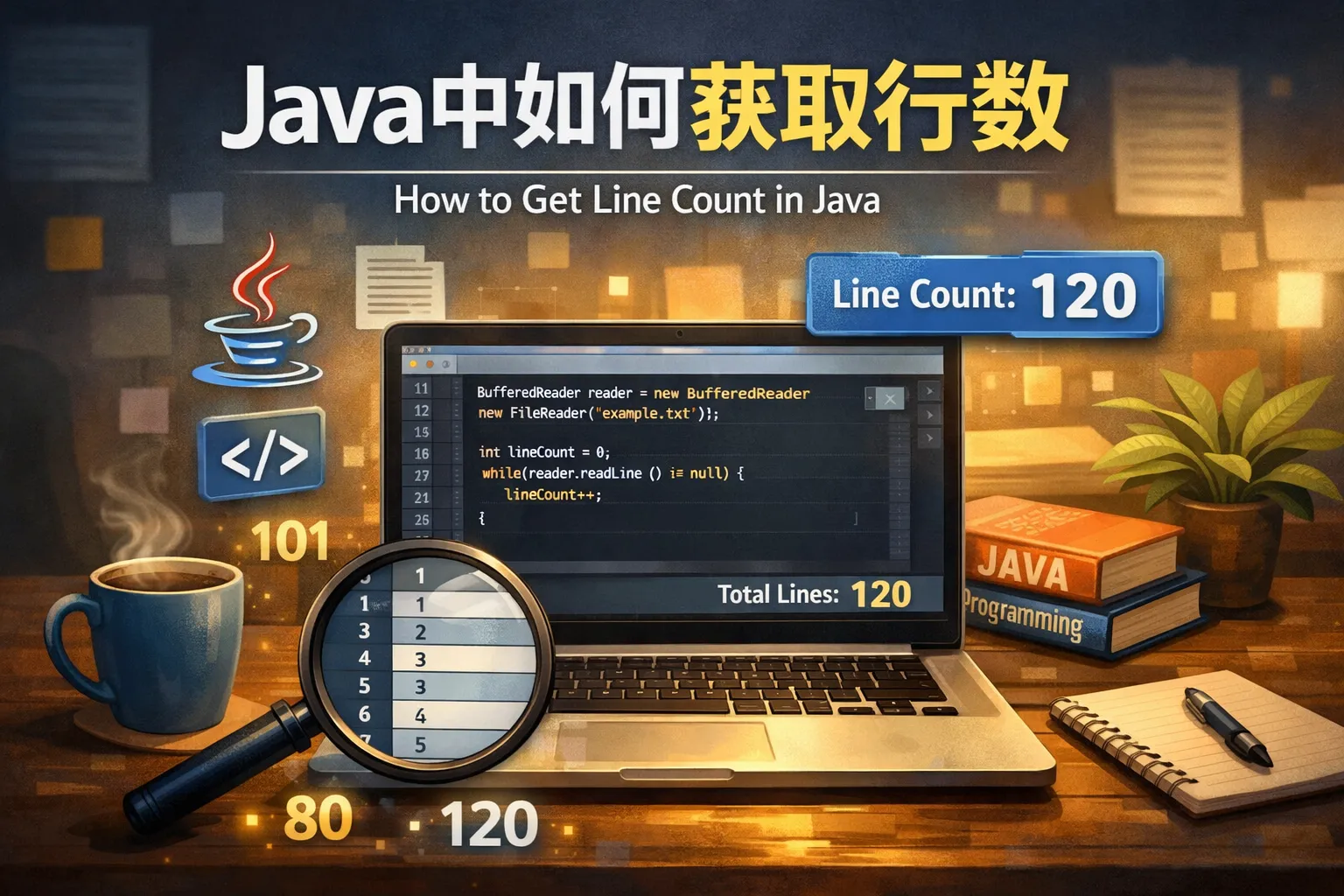 java中如何获取行数