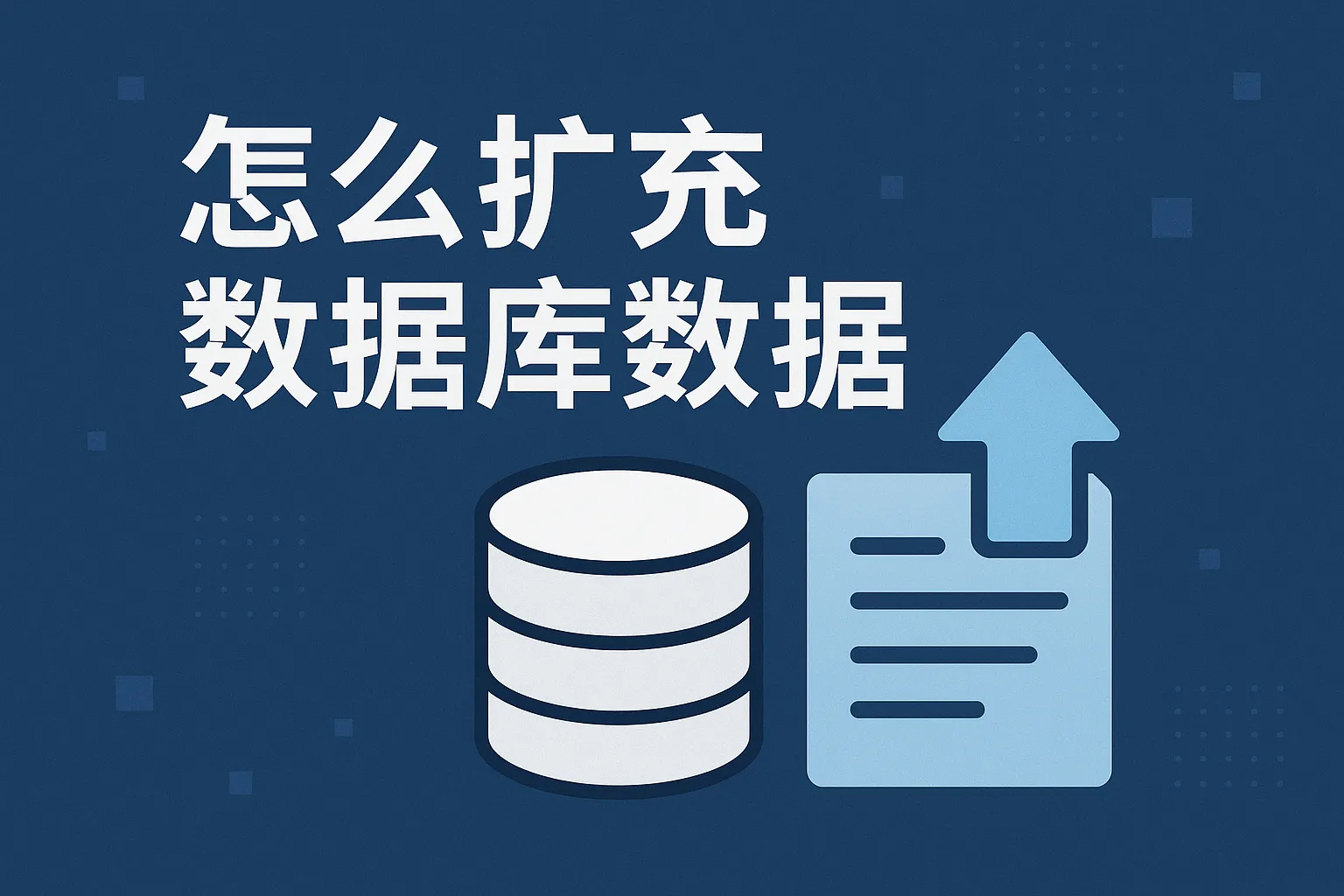 怎么扩充数据库数据
