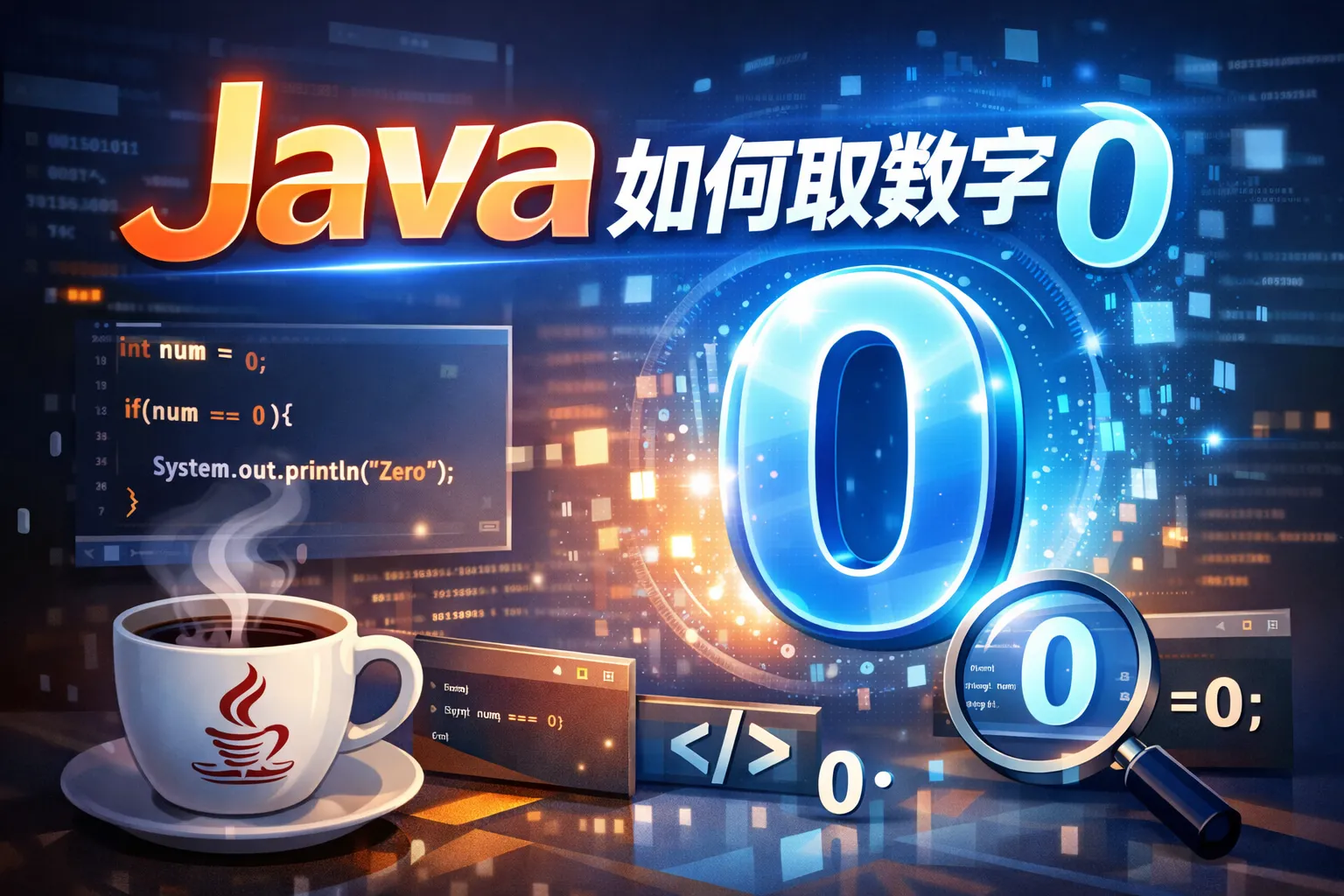java如何取数字0