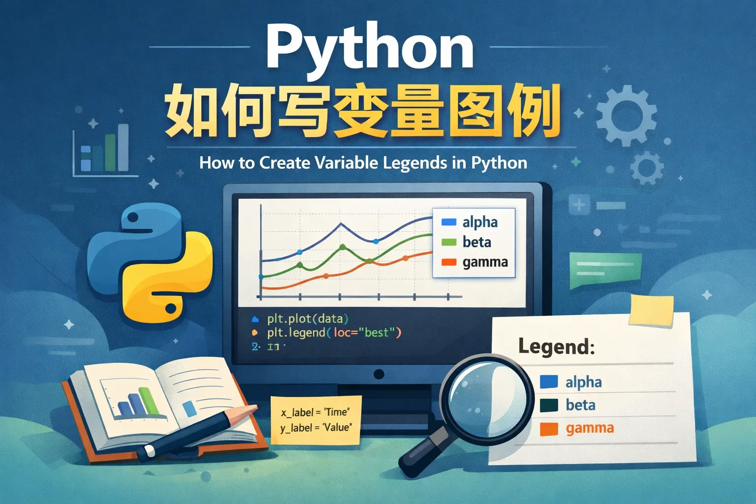 python如何写变量图例