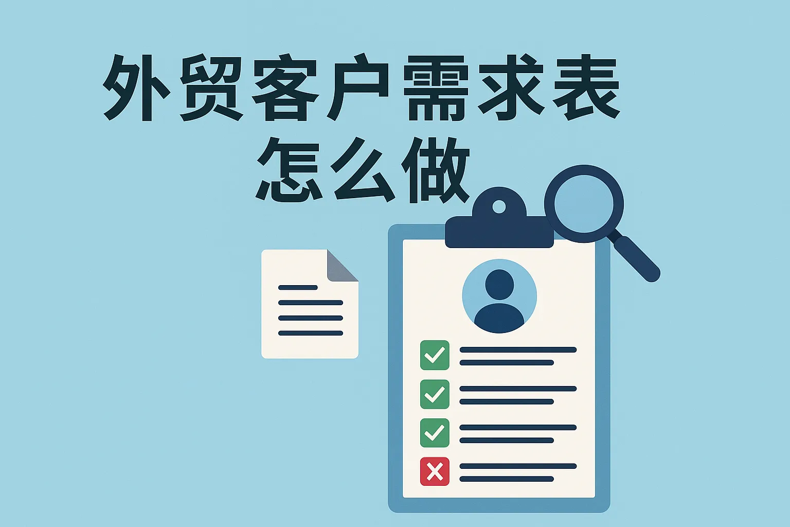 外贸客户需求表怎么做