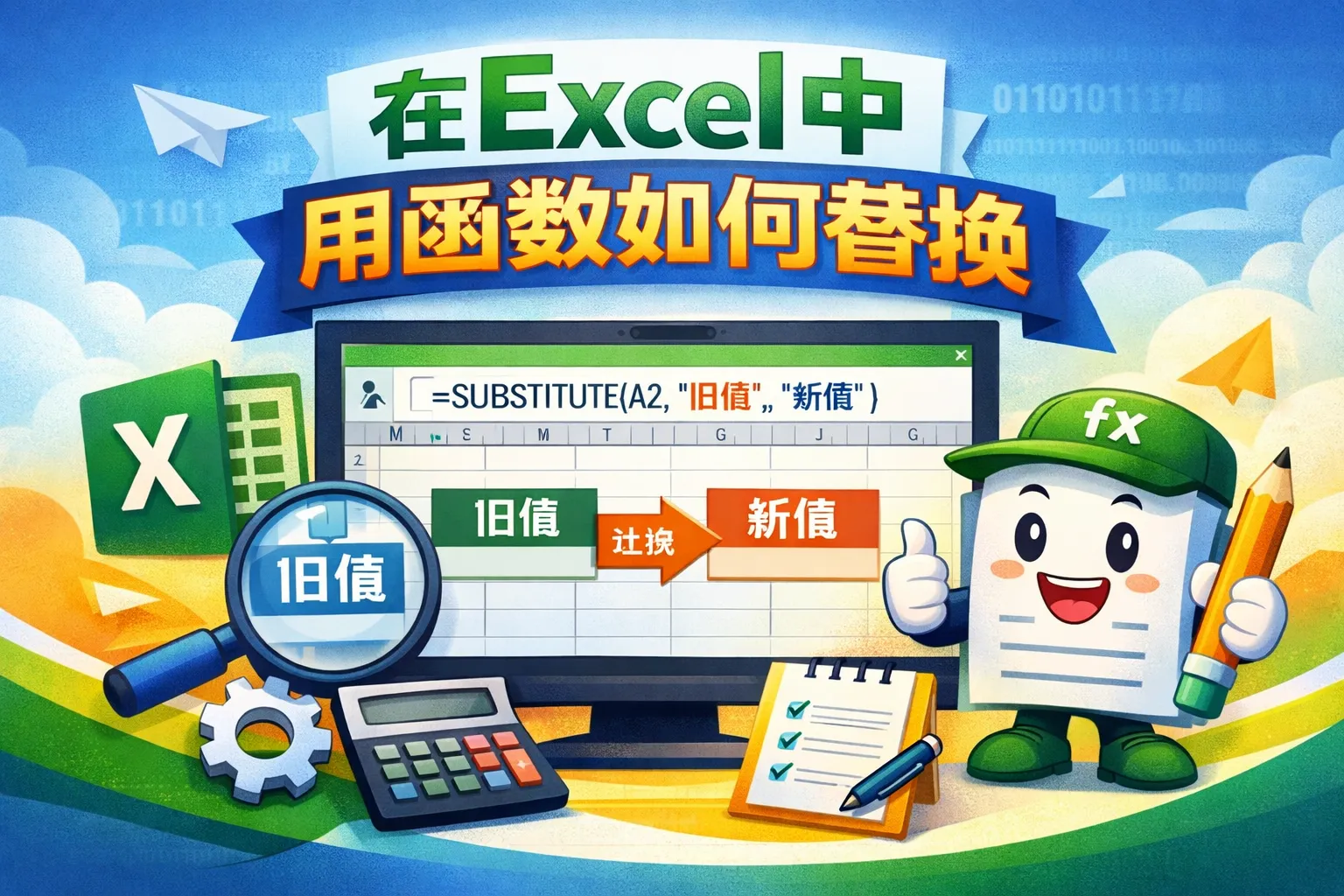 在ExceL中用函数如何替换