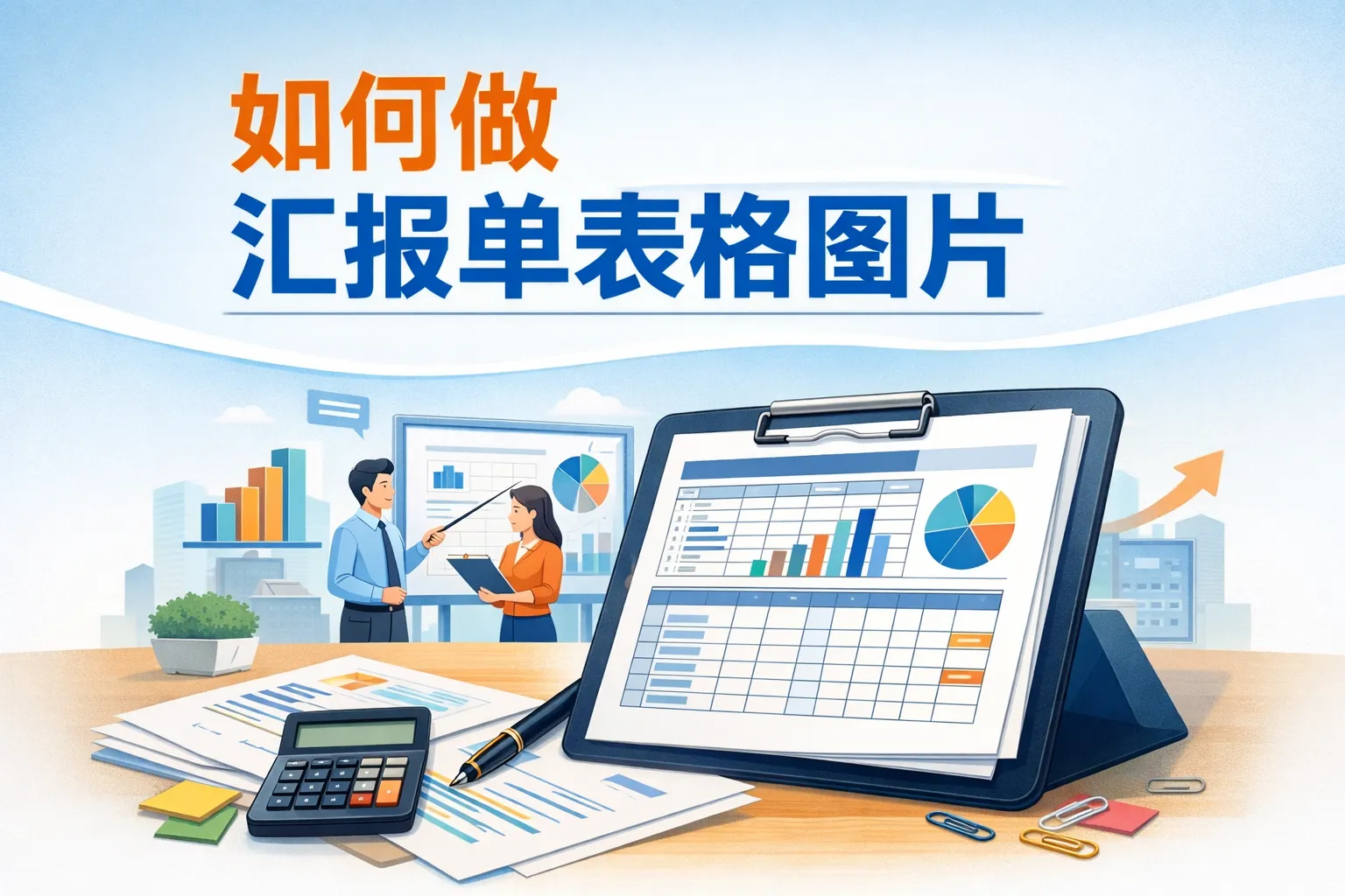 如何做汇报单表格图片