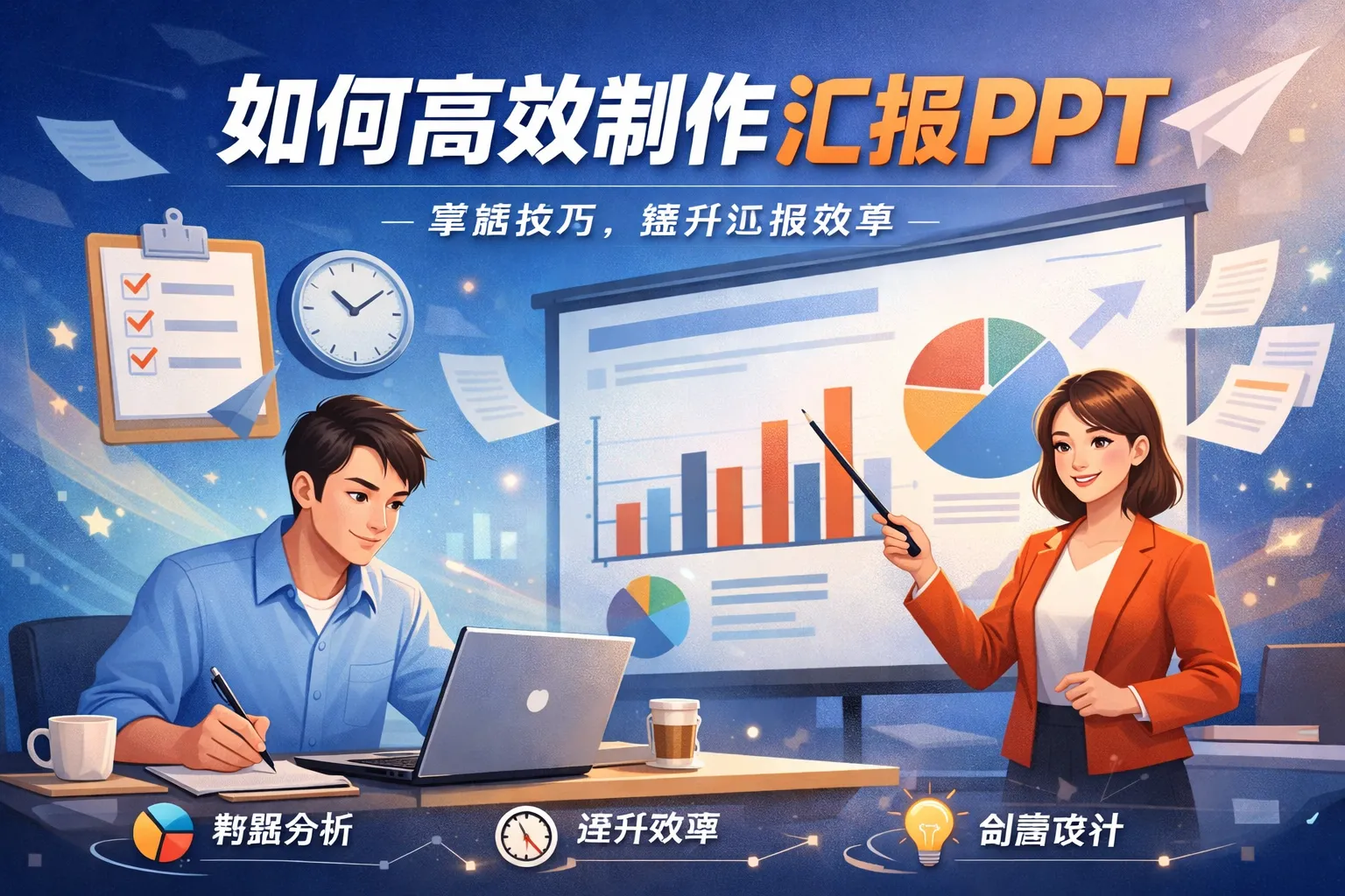 如何高效制作汇报ppt