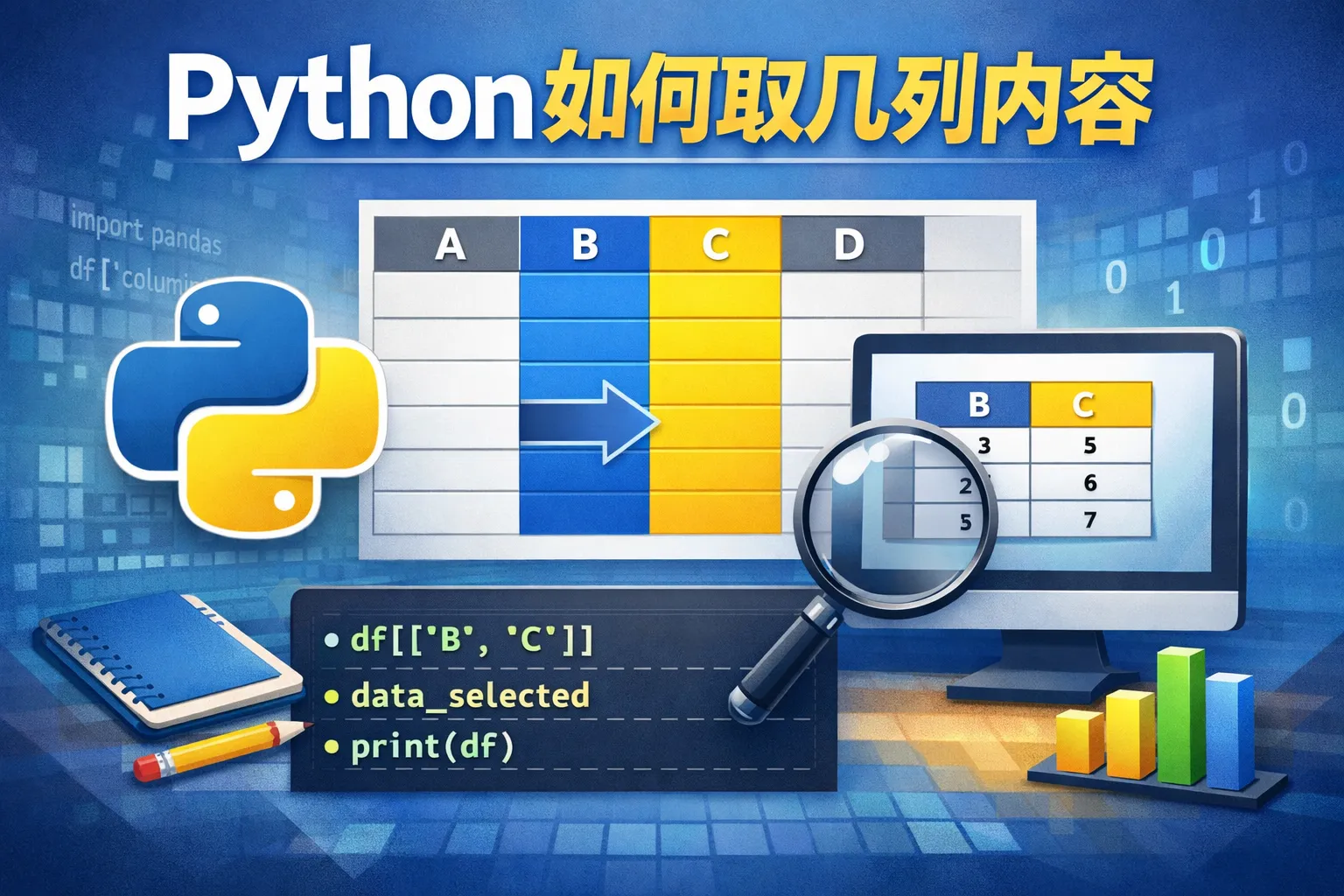 python如何取几列内容