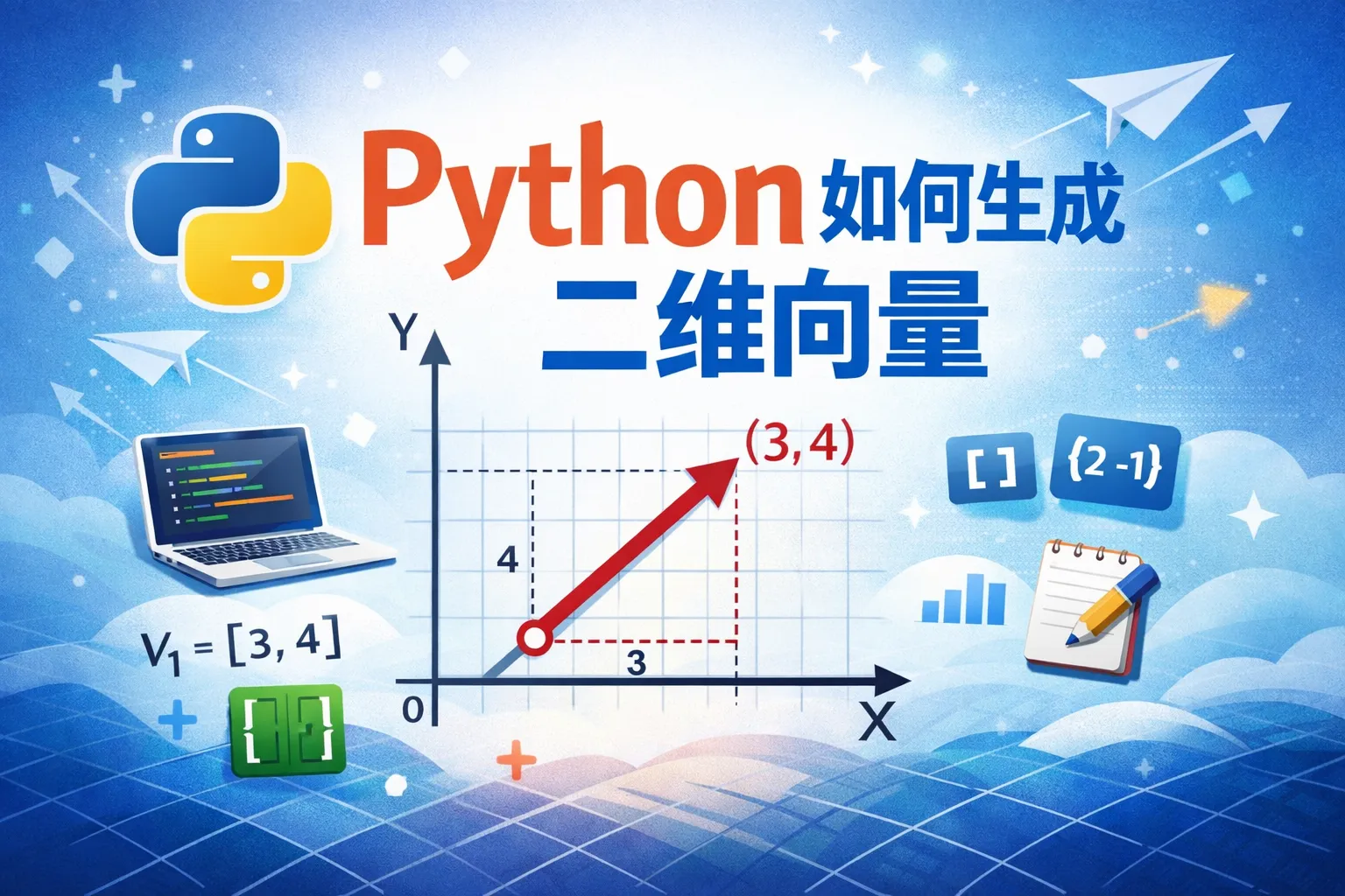python如何生成二维向量