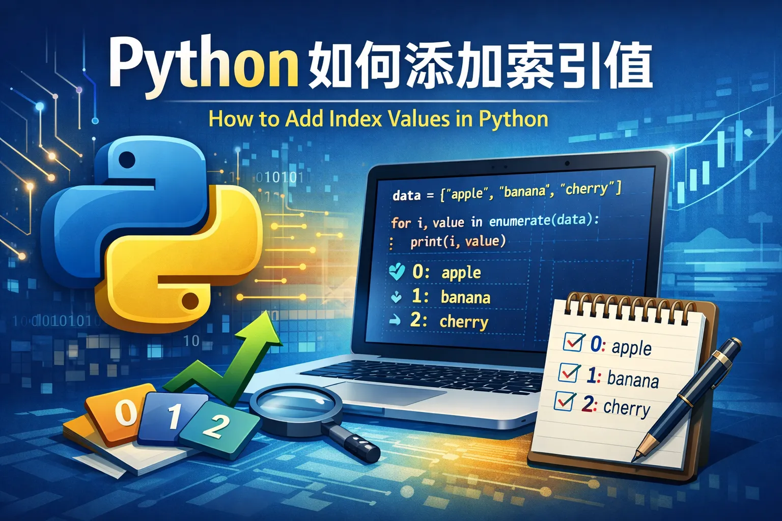 python 如何添加索引值