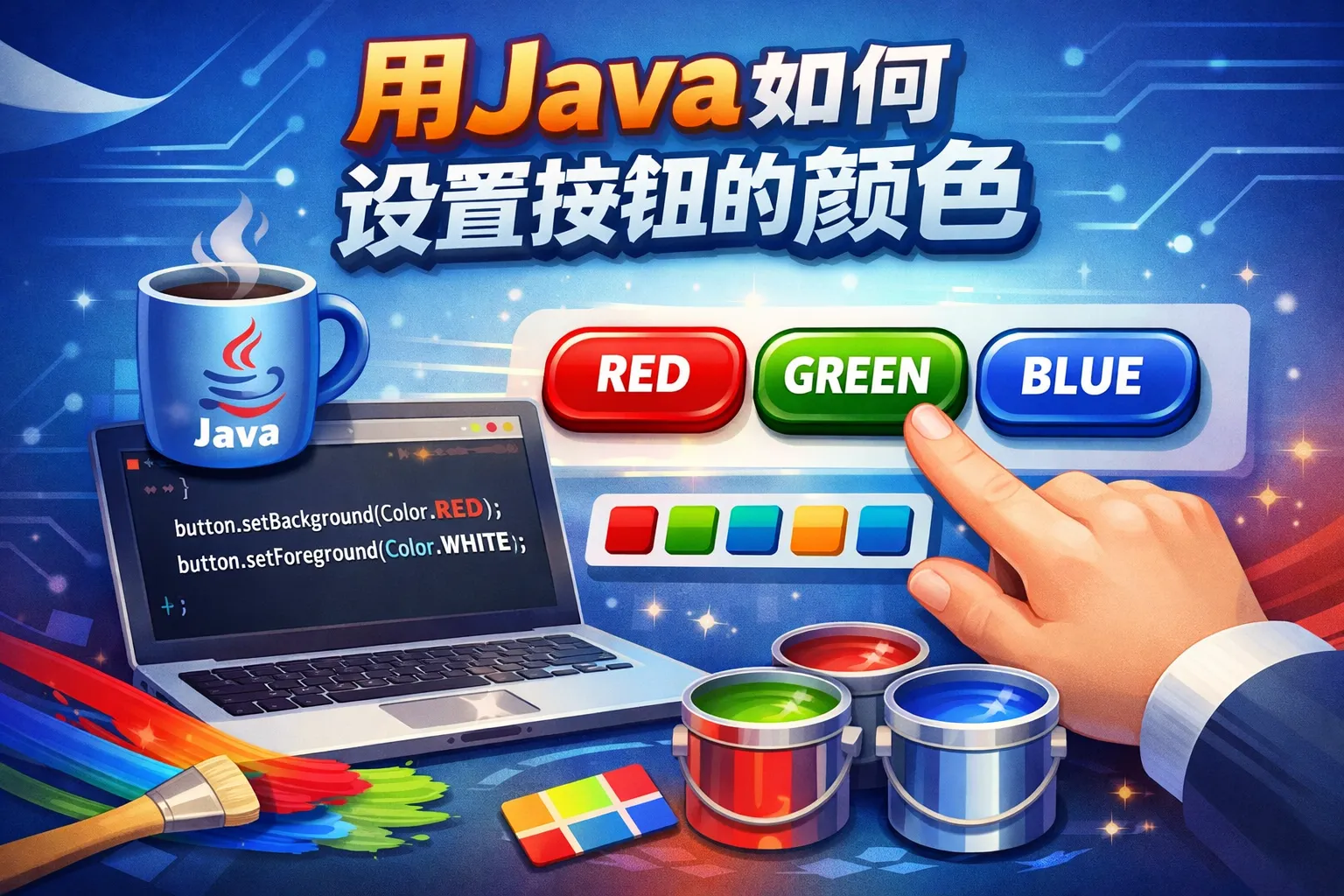 用java如何设置按钮的颜色