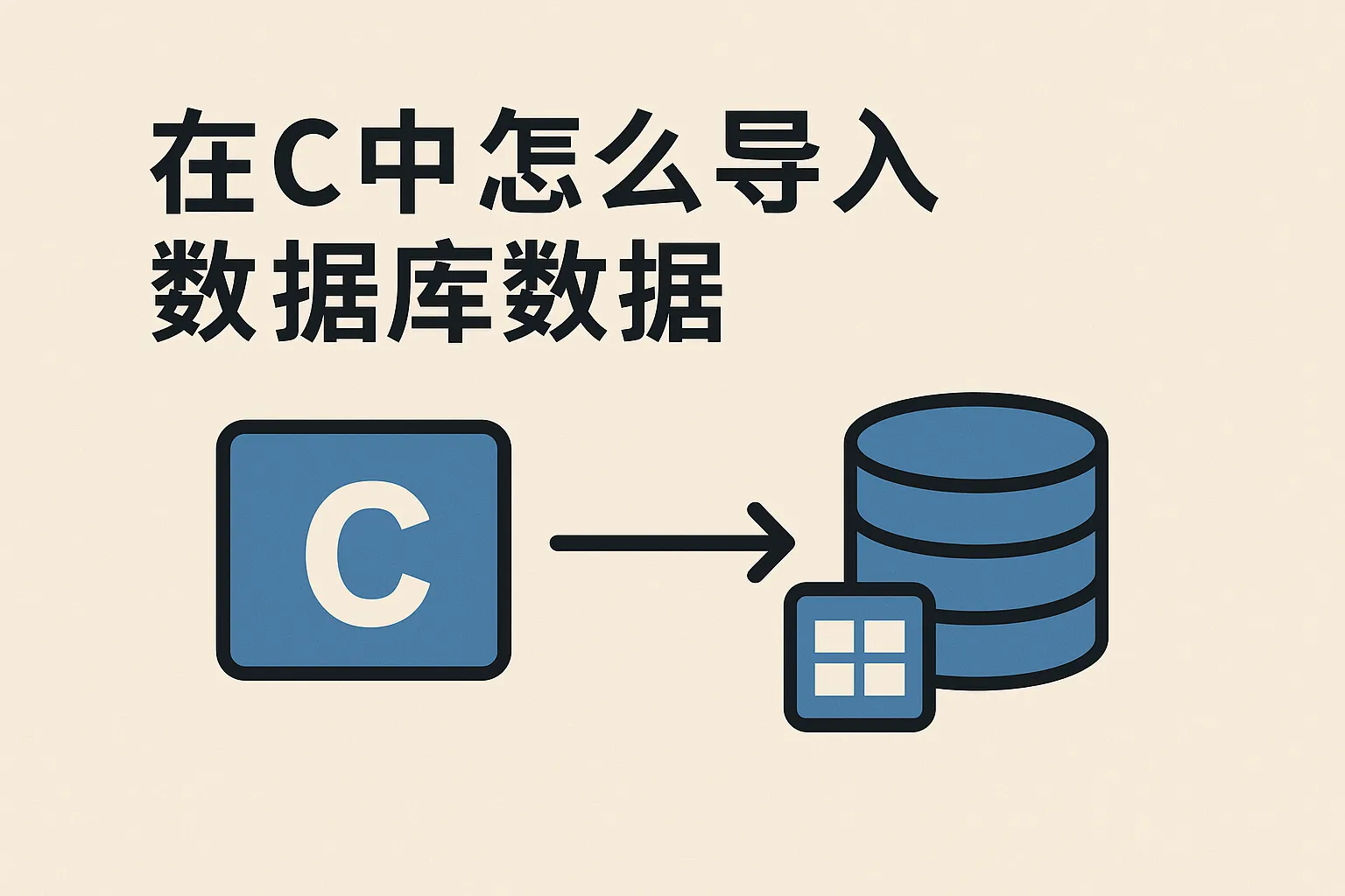 在c 中怎么导入数据库数据库数据