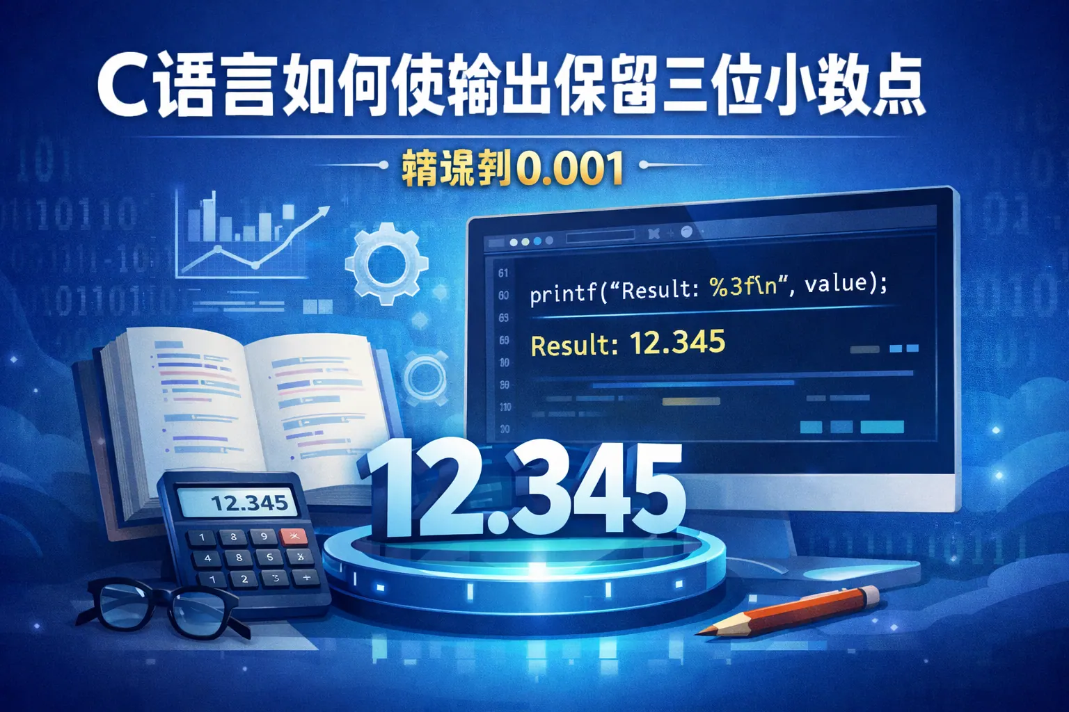 c语言如何使输出保留三位小数点