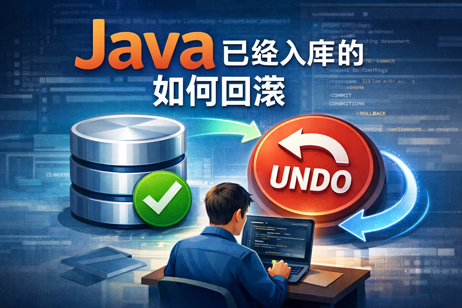 java 已经入库的如何回滚