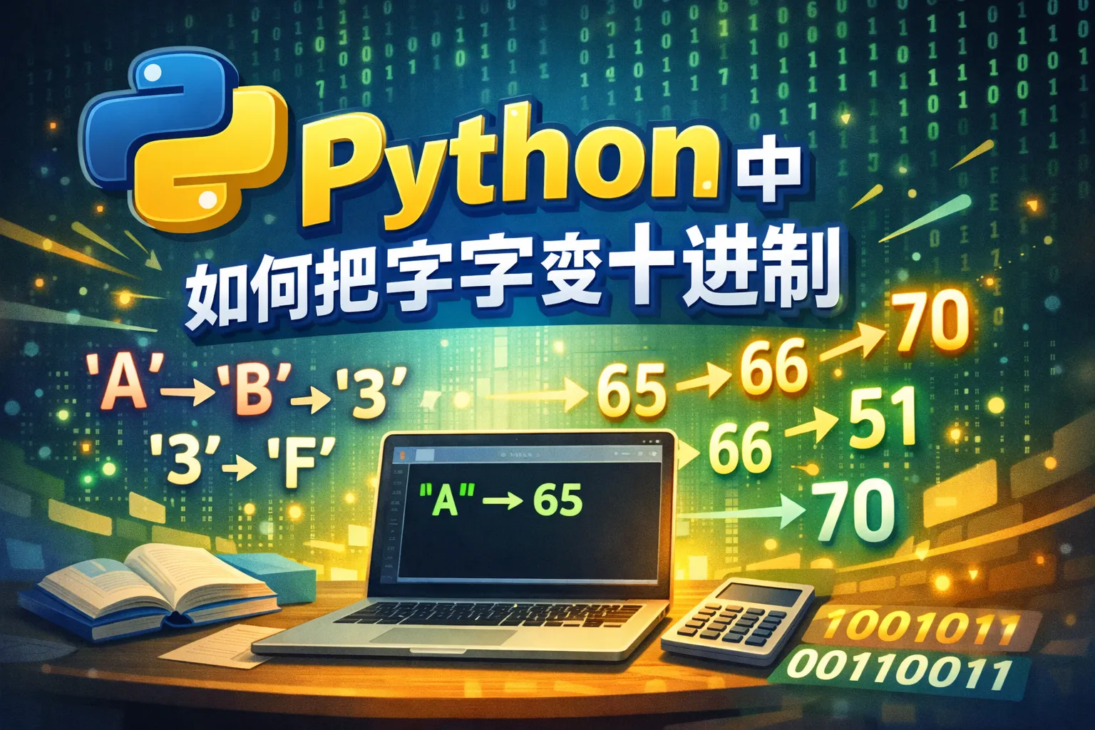 python中如何把字符变为十进制