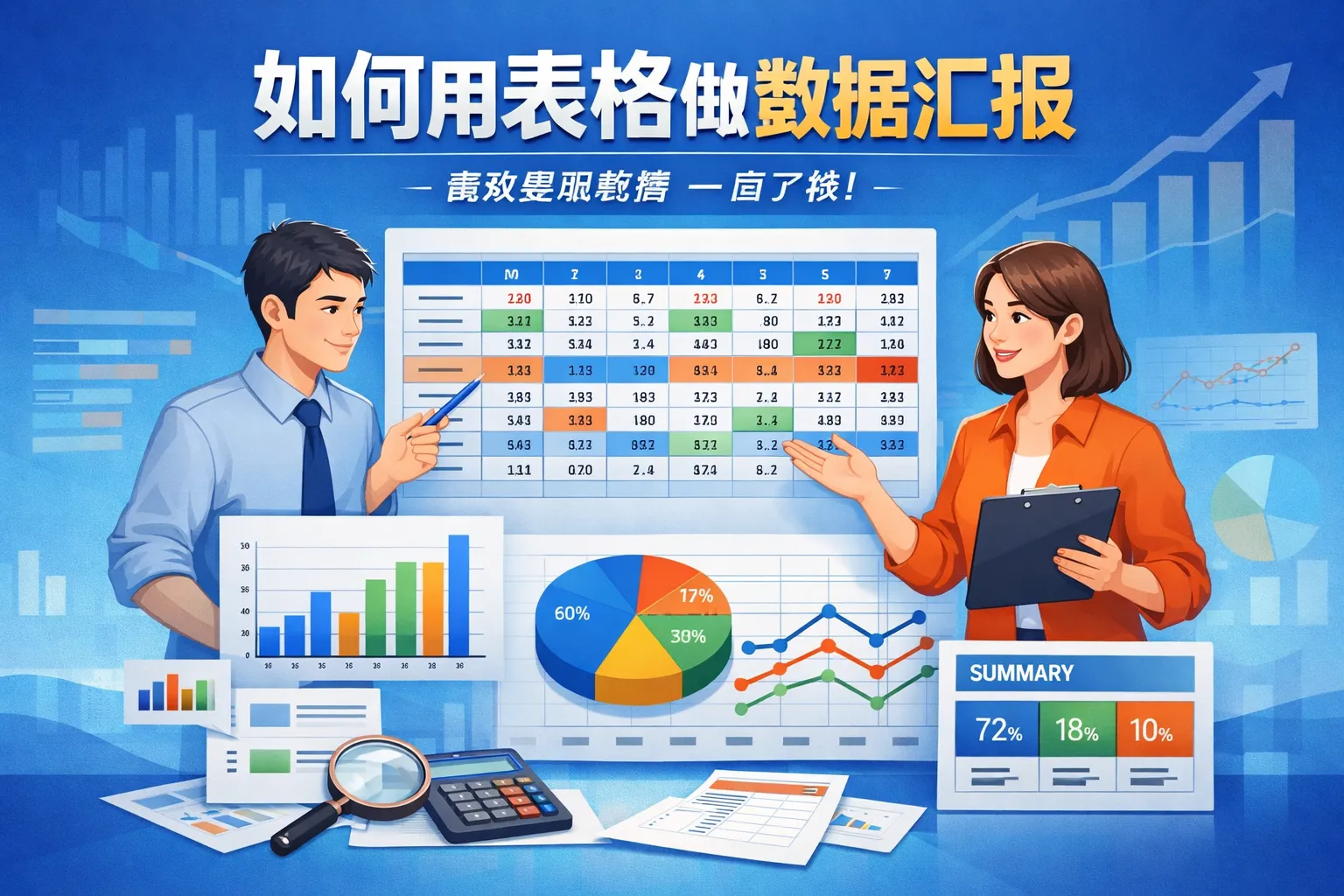 如何用表格做数据汇报