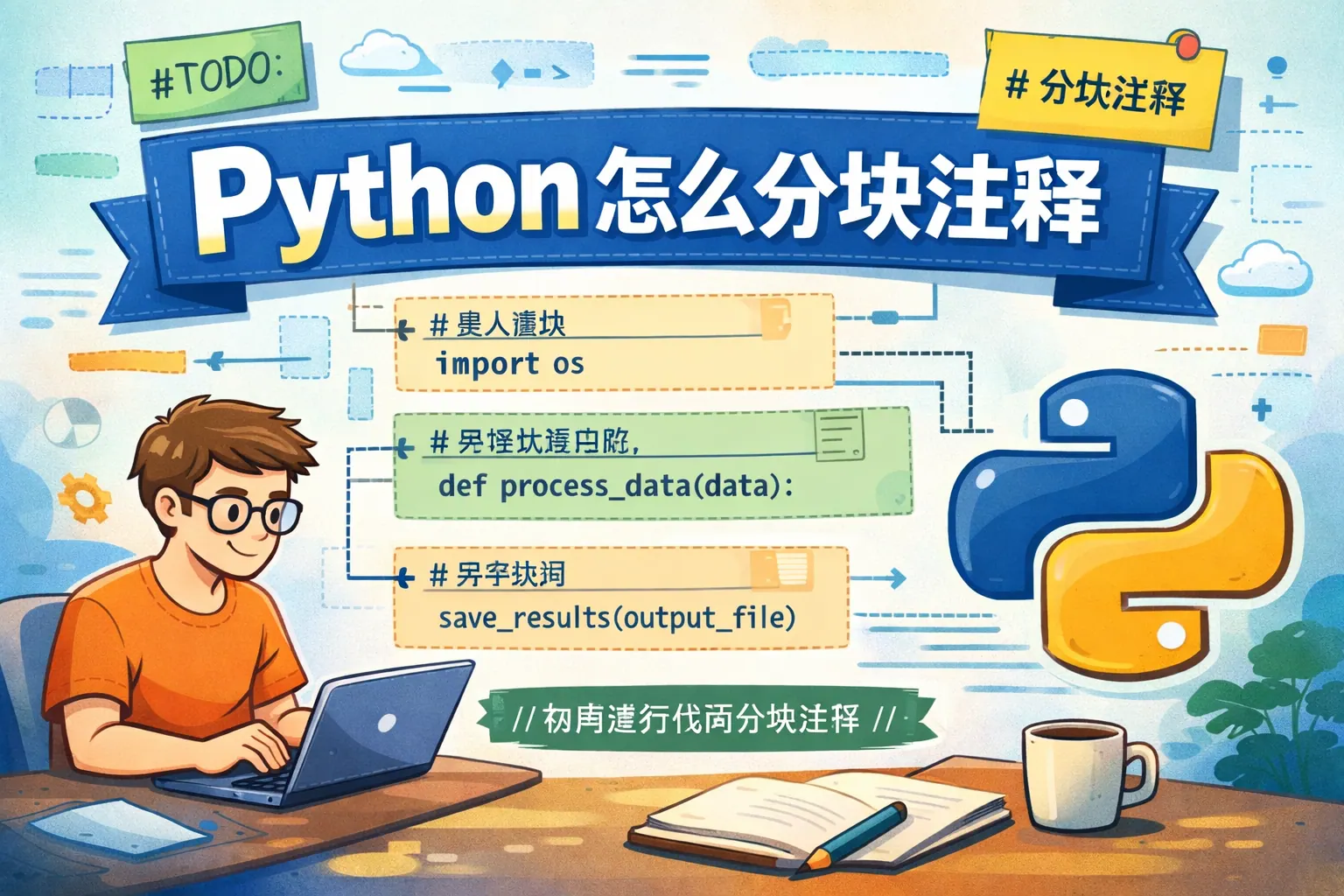 python怎么分块 注释