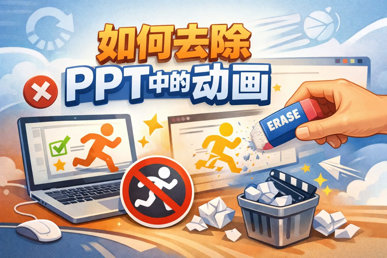 如何去除ppt中的动画
