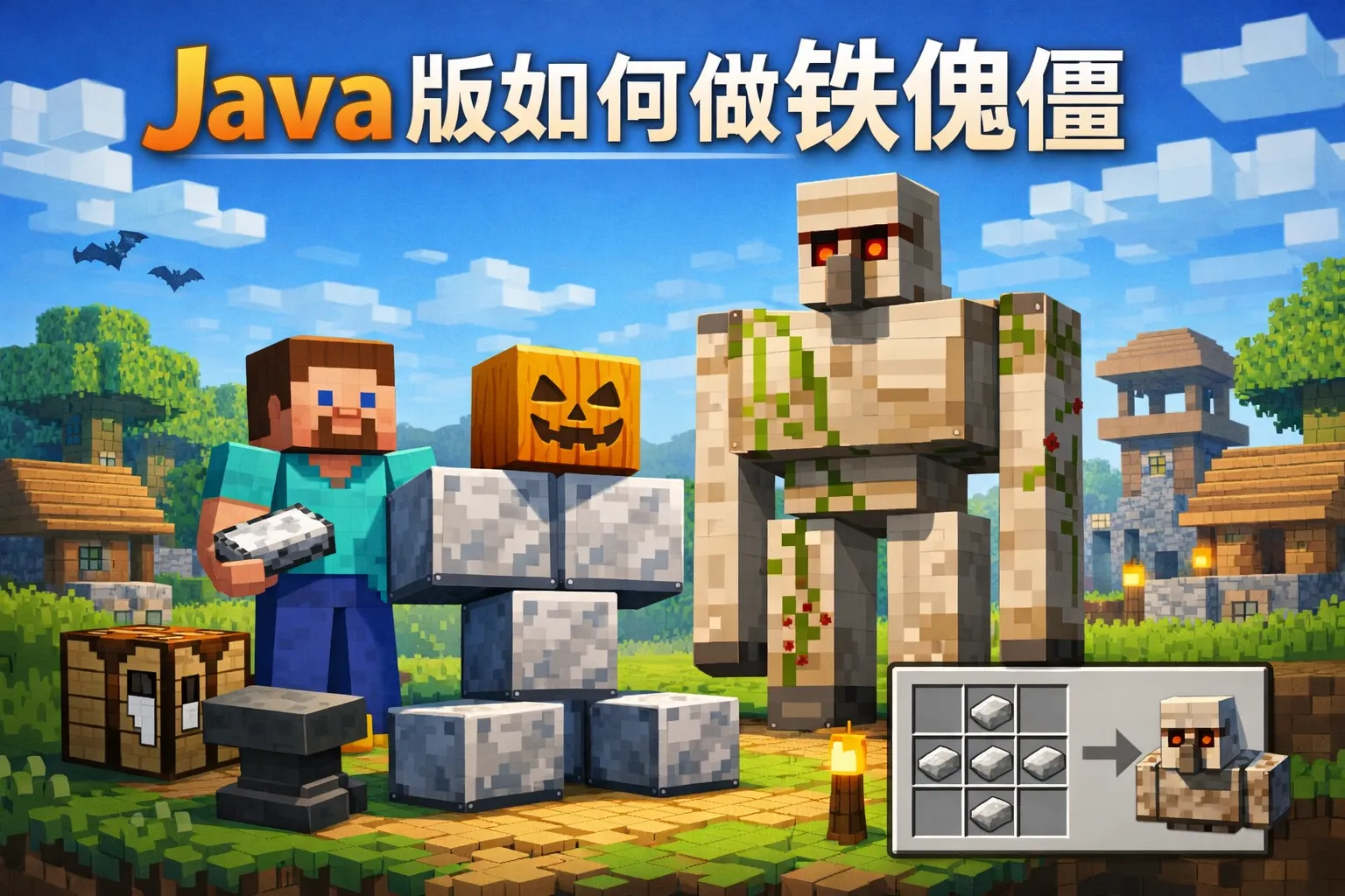 java版如何做铁傀儡