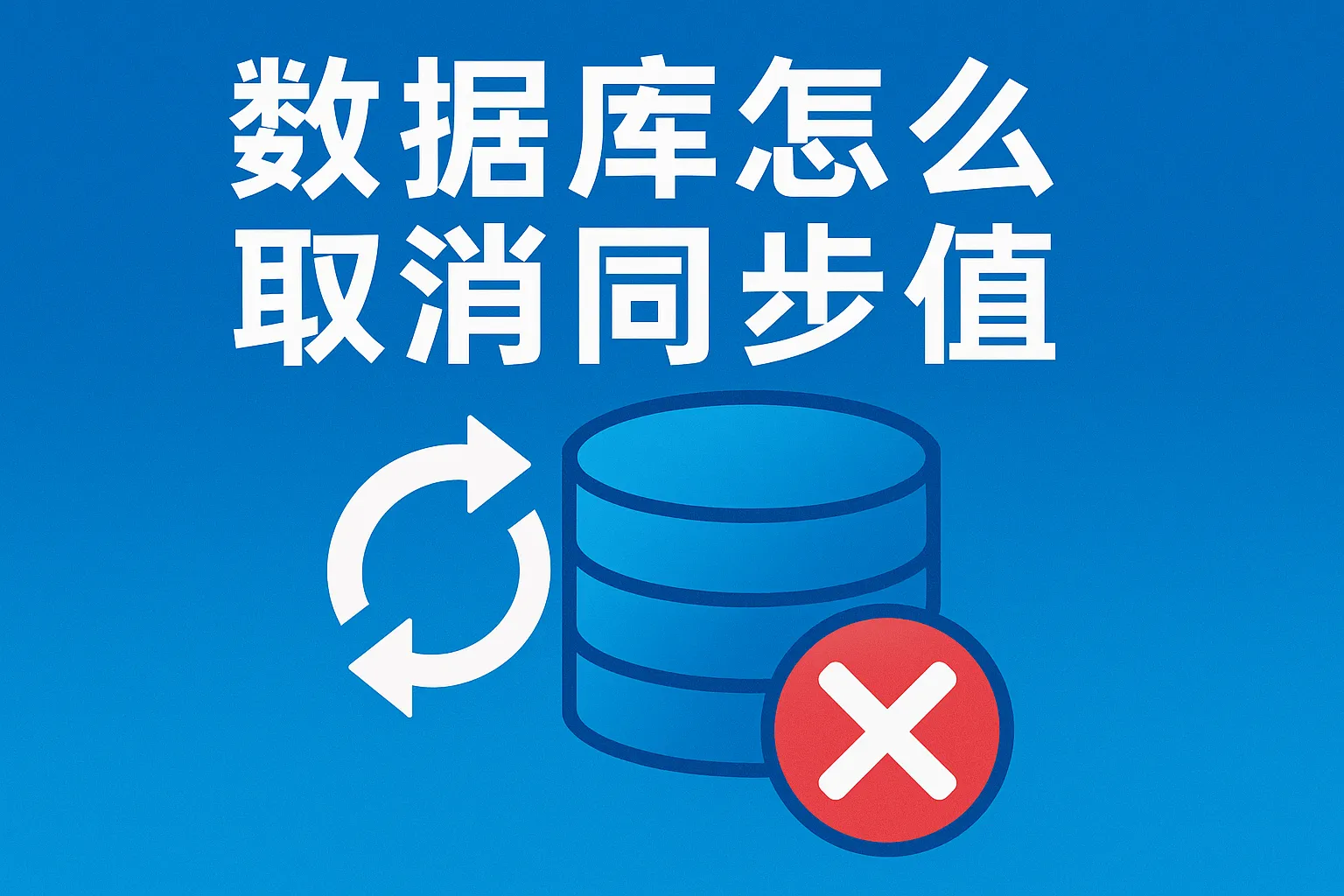数据库怎么取消同步值