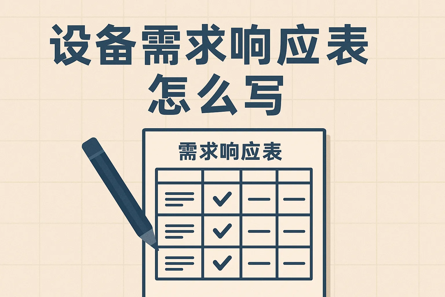设备需求响应表怎么写