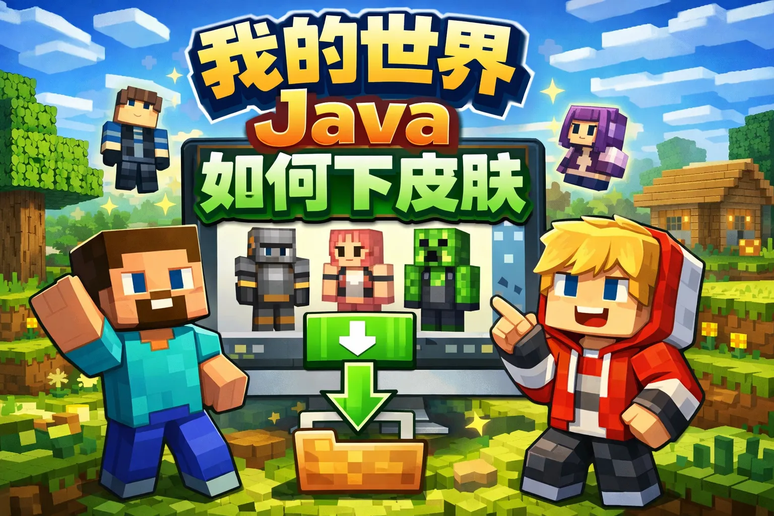 我的世界java如何下皮肤