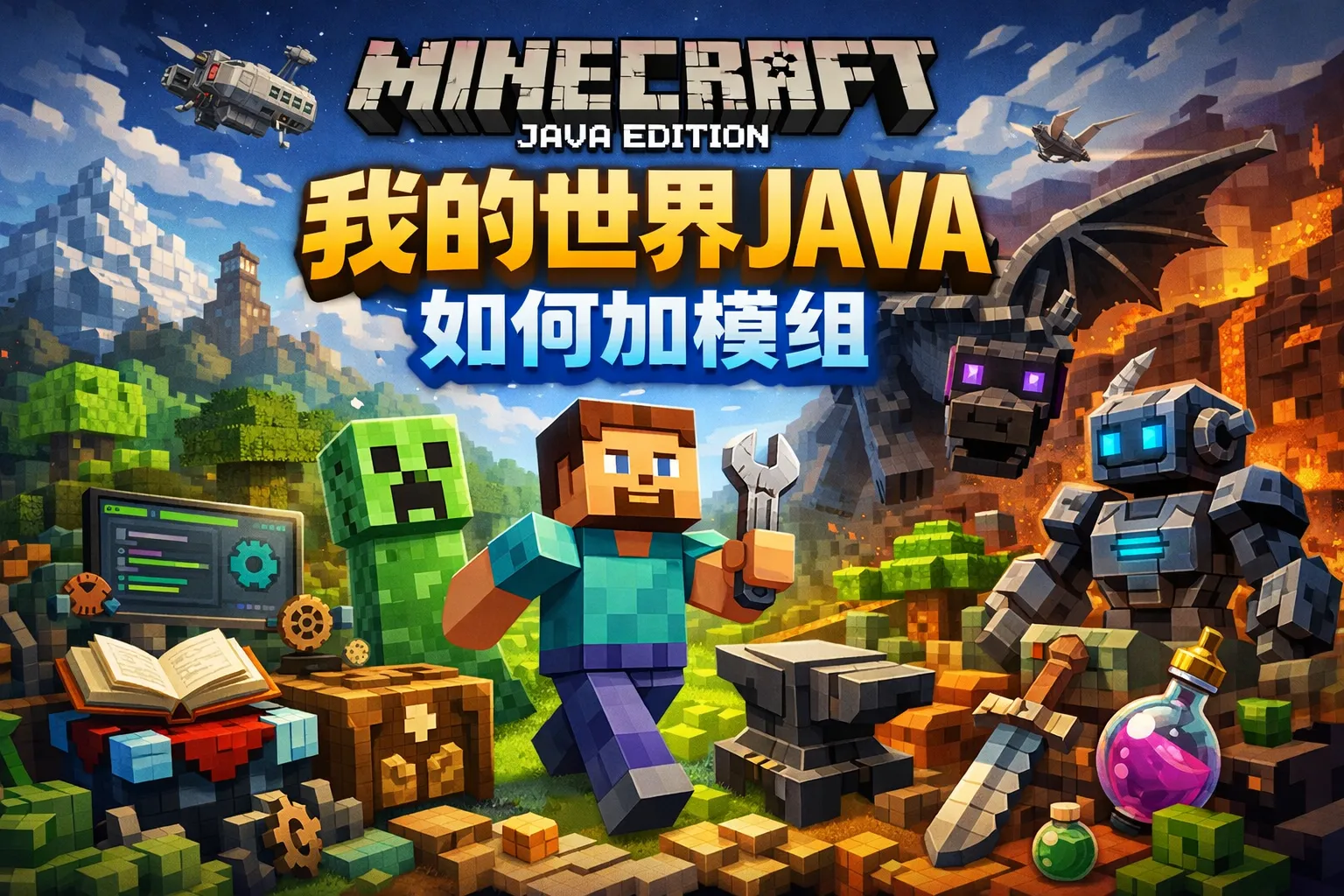 我的世界java如何加模组