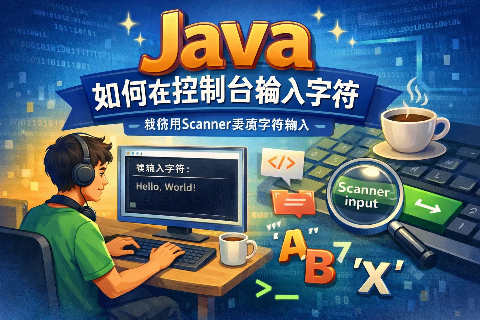 java如何在控制台输入字符
