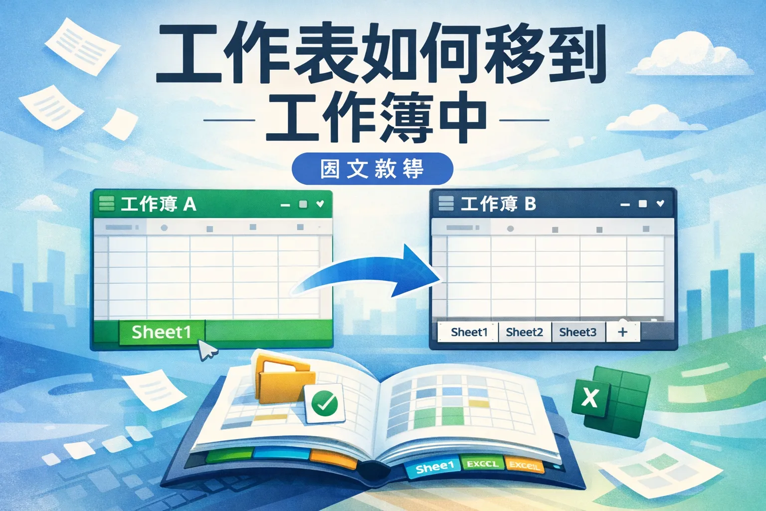 工作表如何移到工作簿中