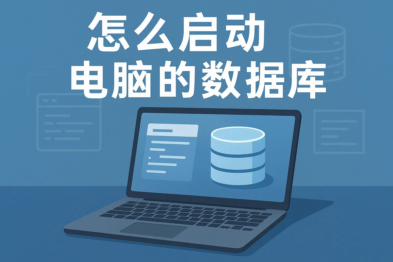 怎么启动电脑的数据库