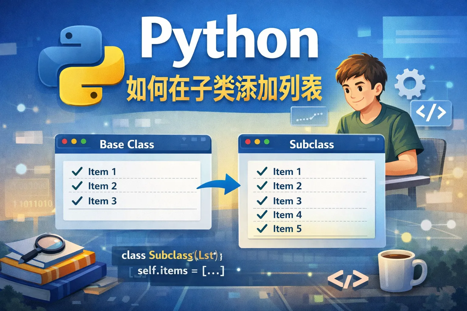 python如何在子类添加列表