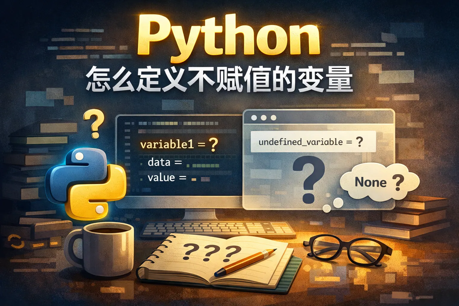 python怎么定义不赋值的变量