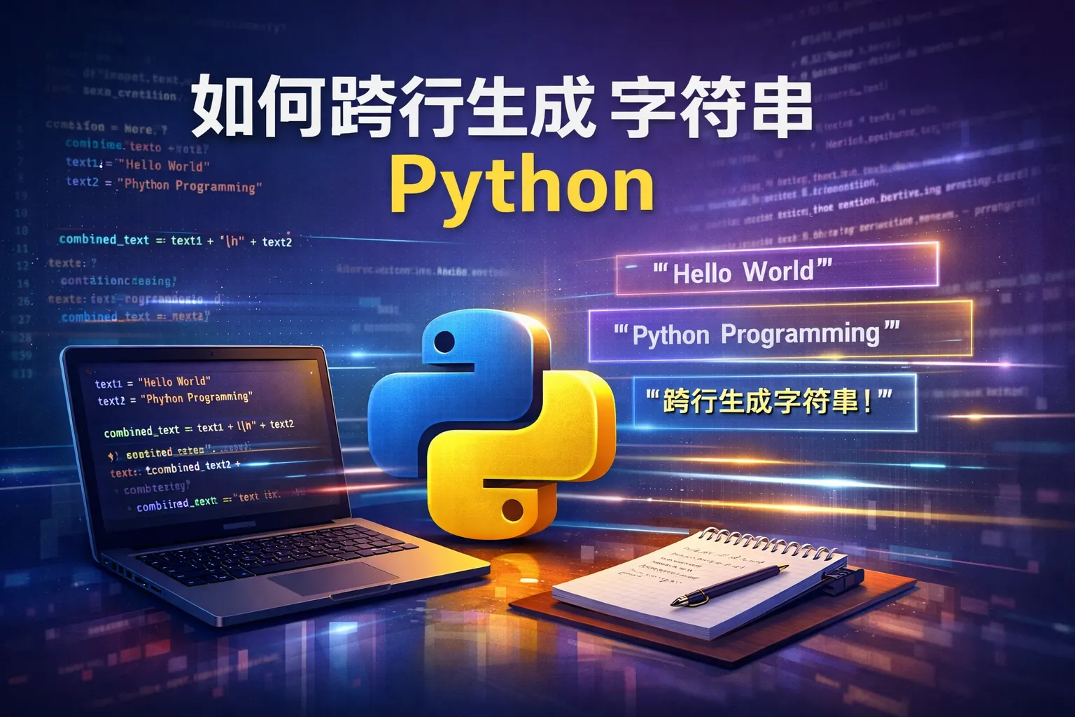如何跨行生成字符串python