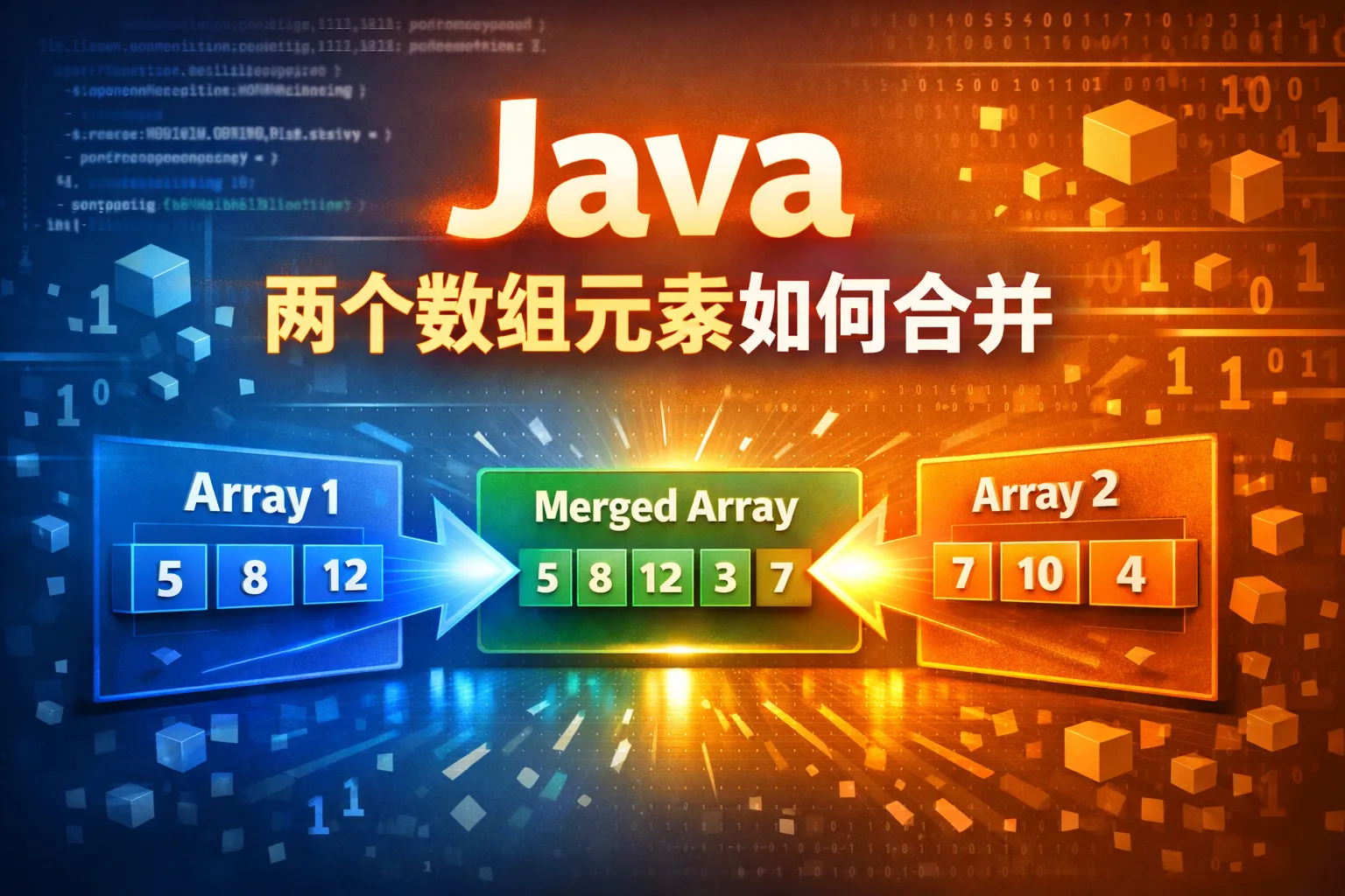 java两个数组元素如何合并