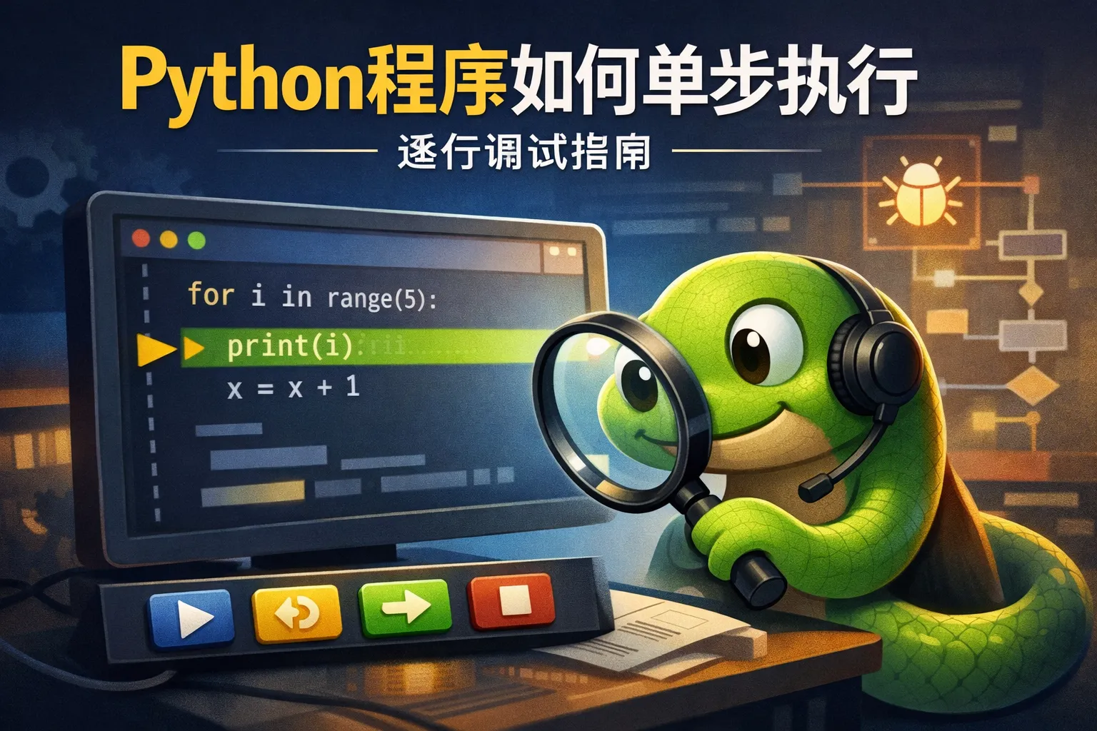 python程序如何单步执行