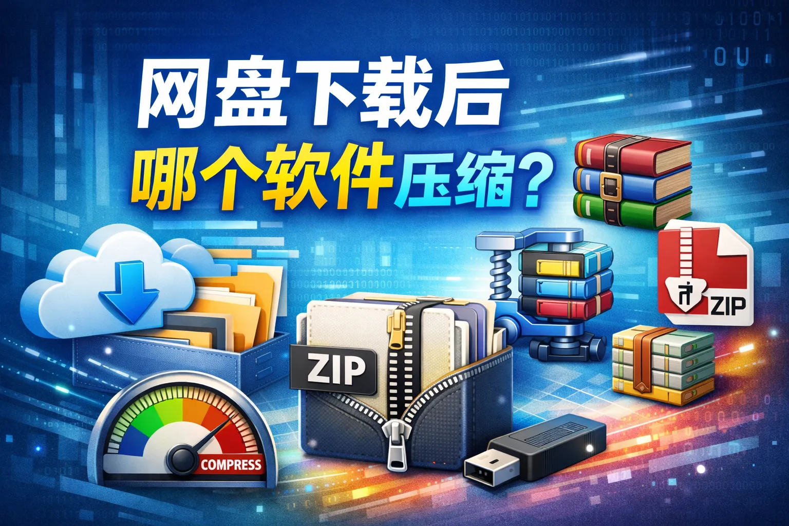 网盘下载后哪个软件压缩