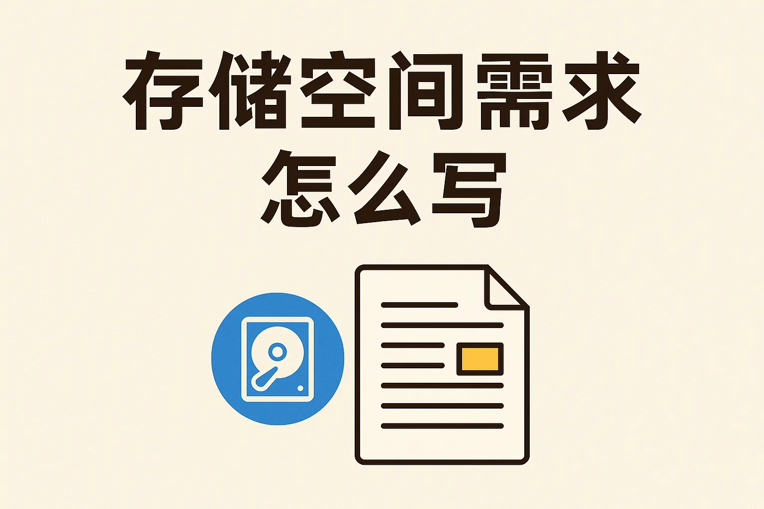 存储空间需求怎么写