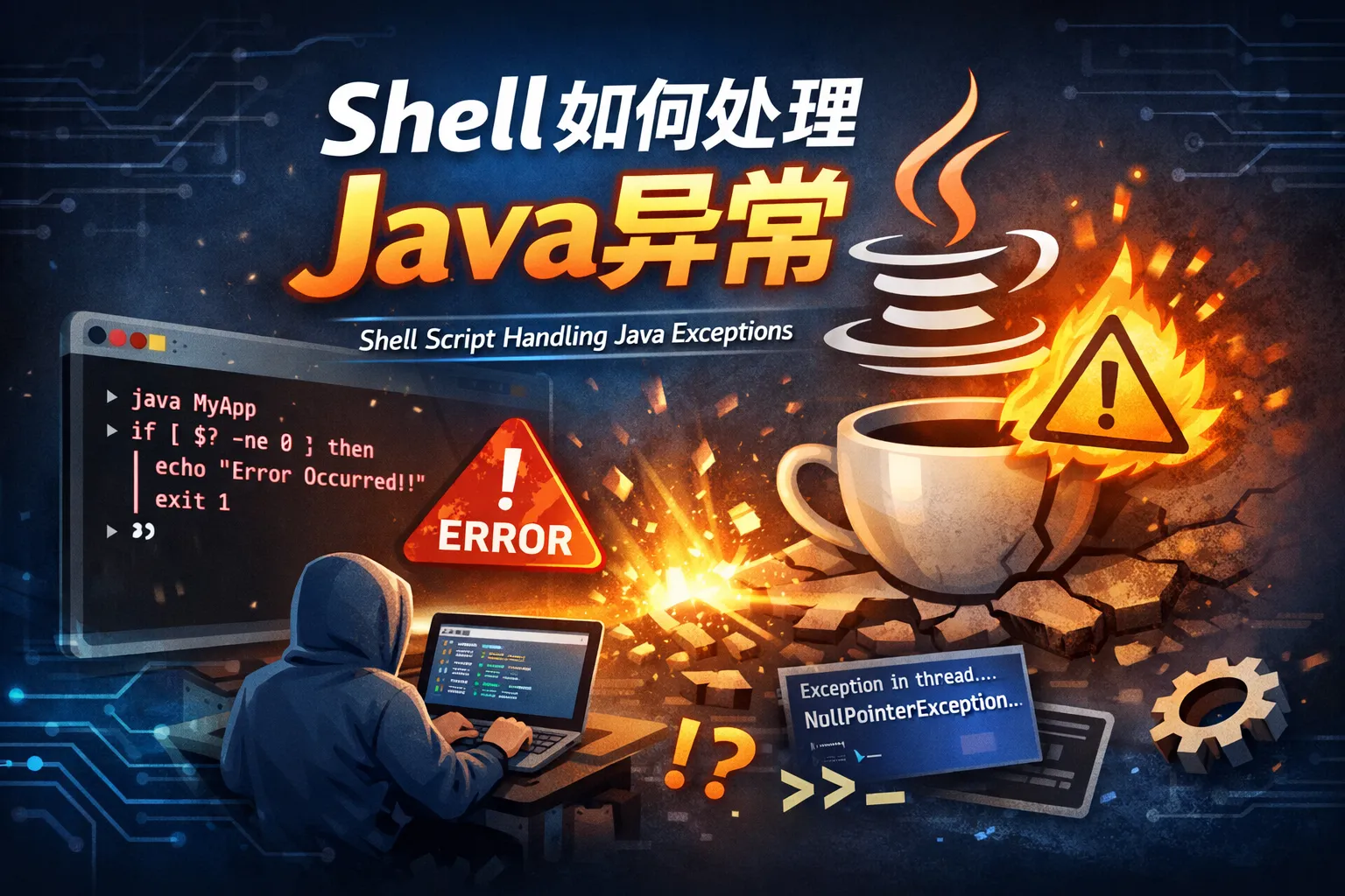 shell如何处理java异常