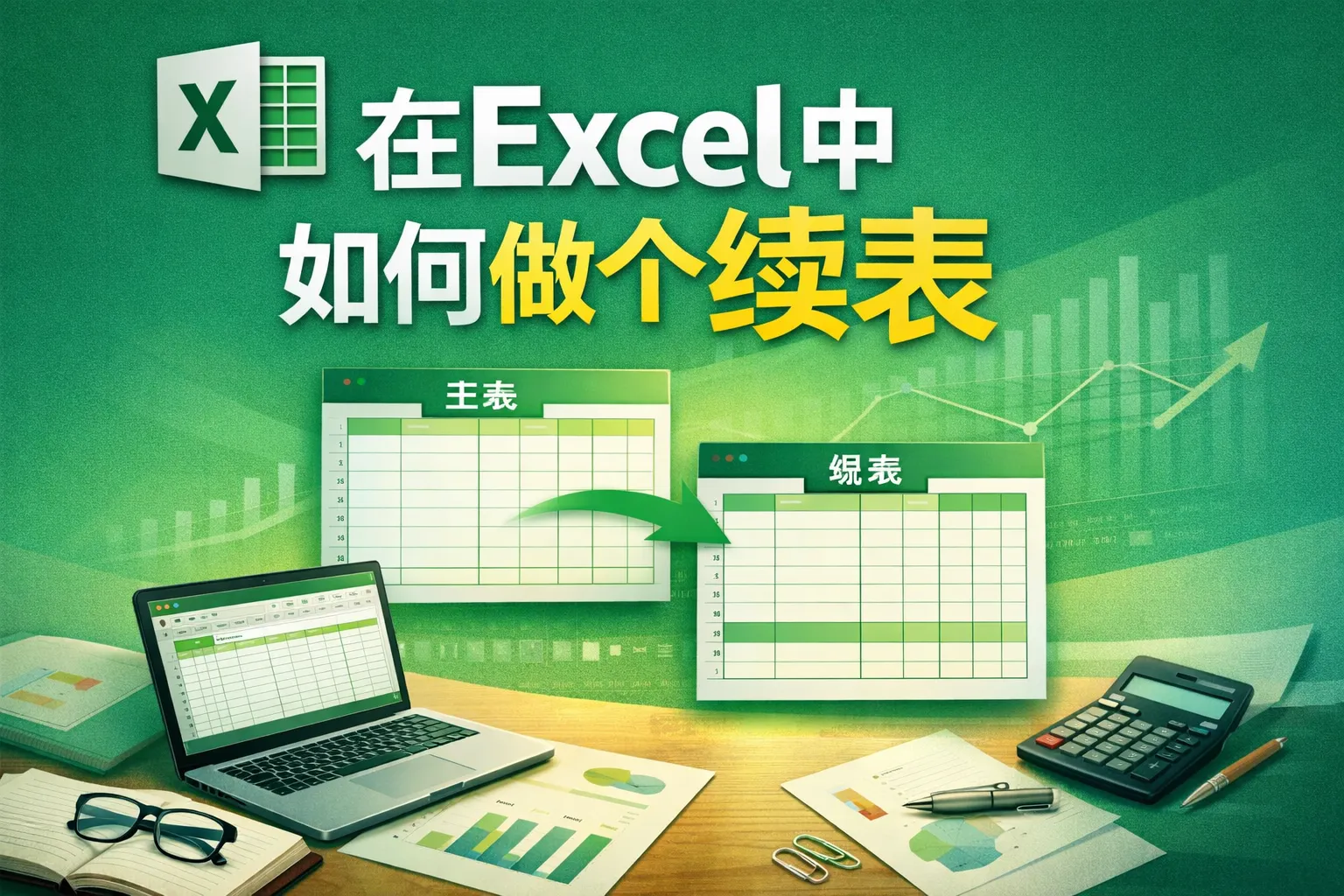 在excel中如何做个续表