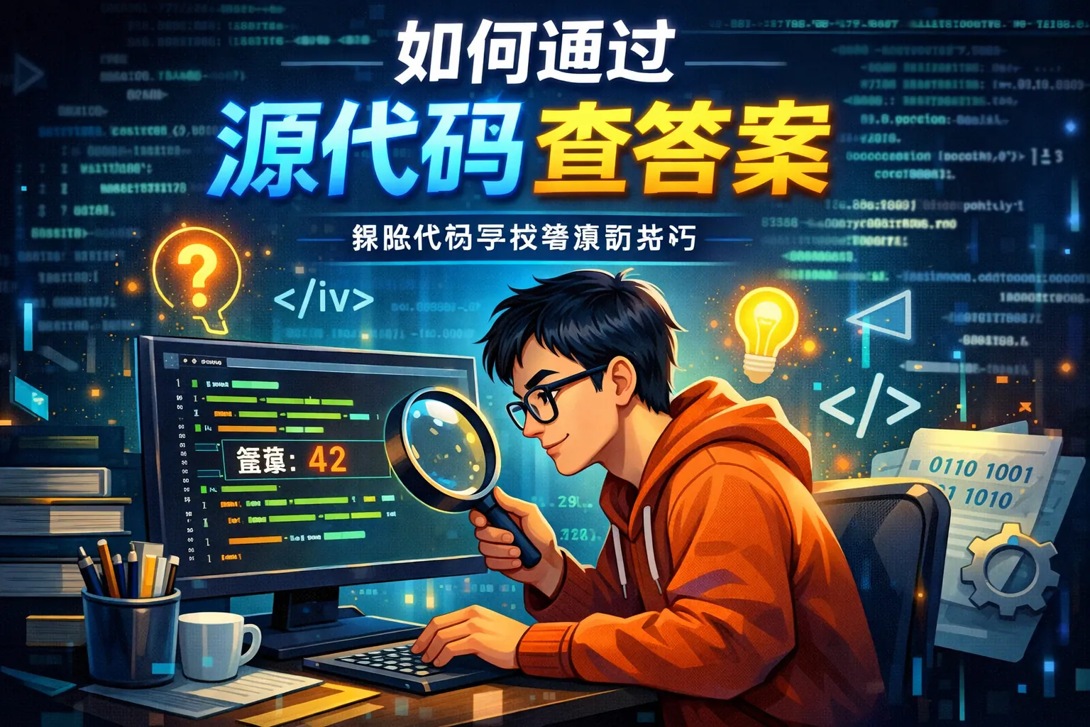 如何通过源代码查答案