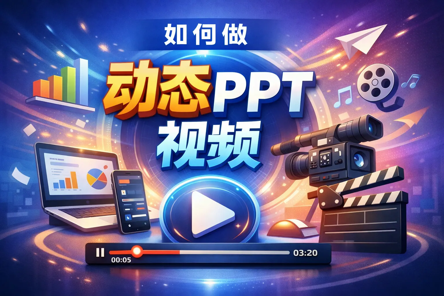 如何做动态ppt视频