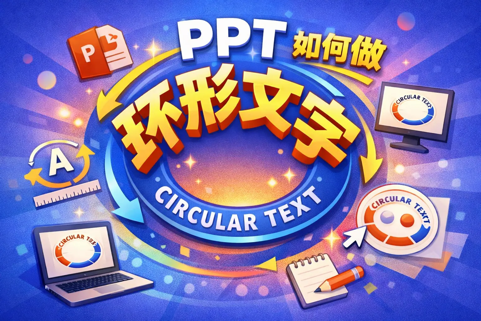 ppt如何做环形文字