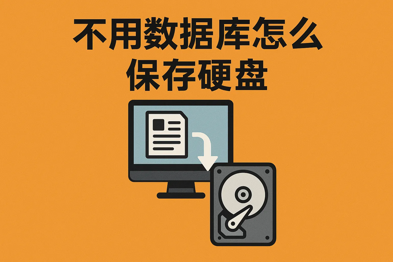 不用数据库怎么保存硬盘