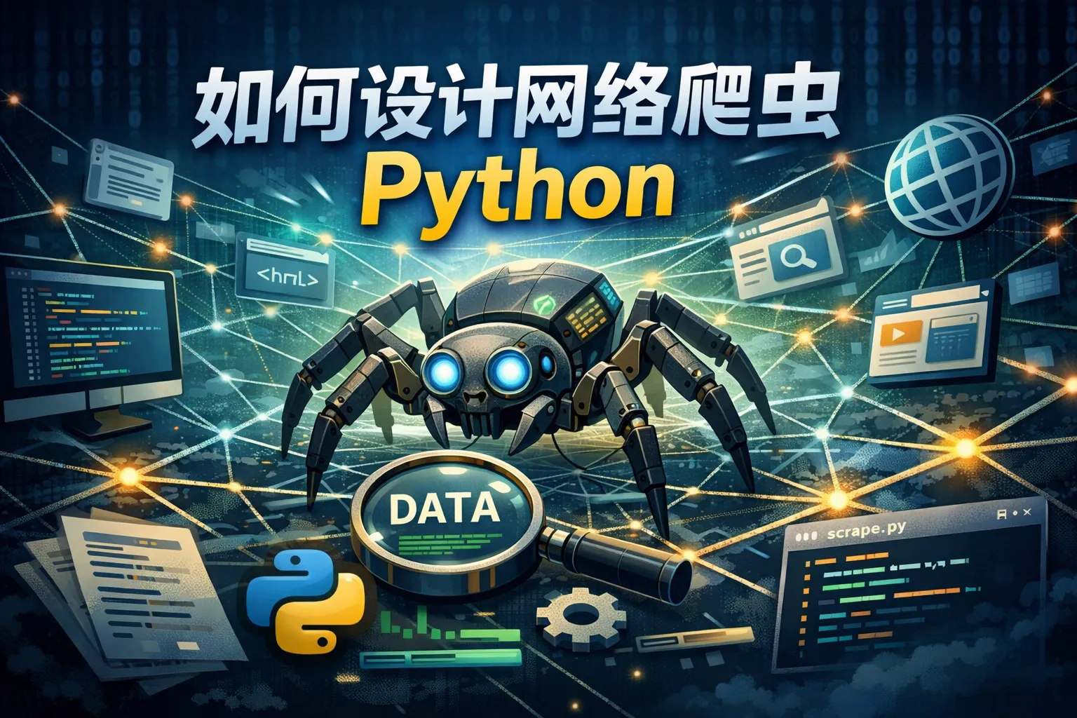 如何设计网络爬虫python
