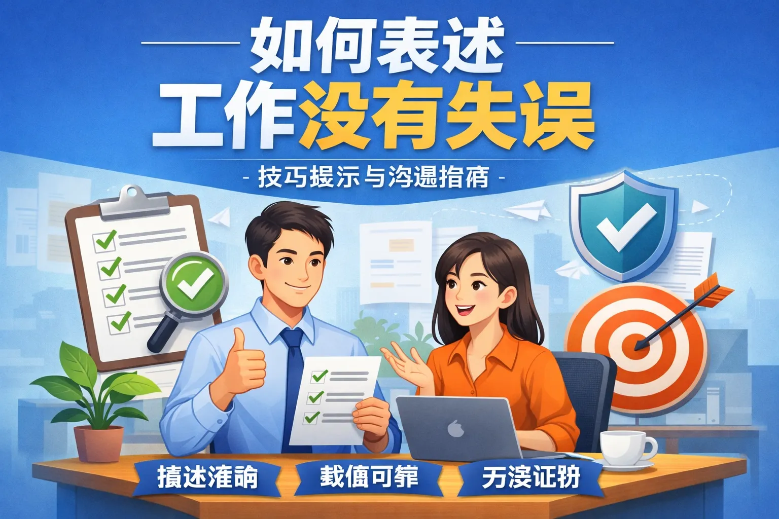 如何表述工作没有失误