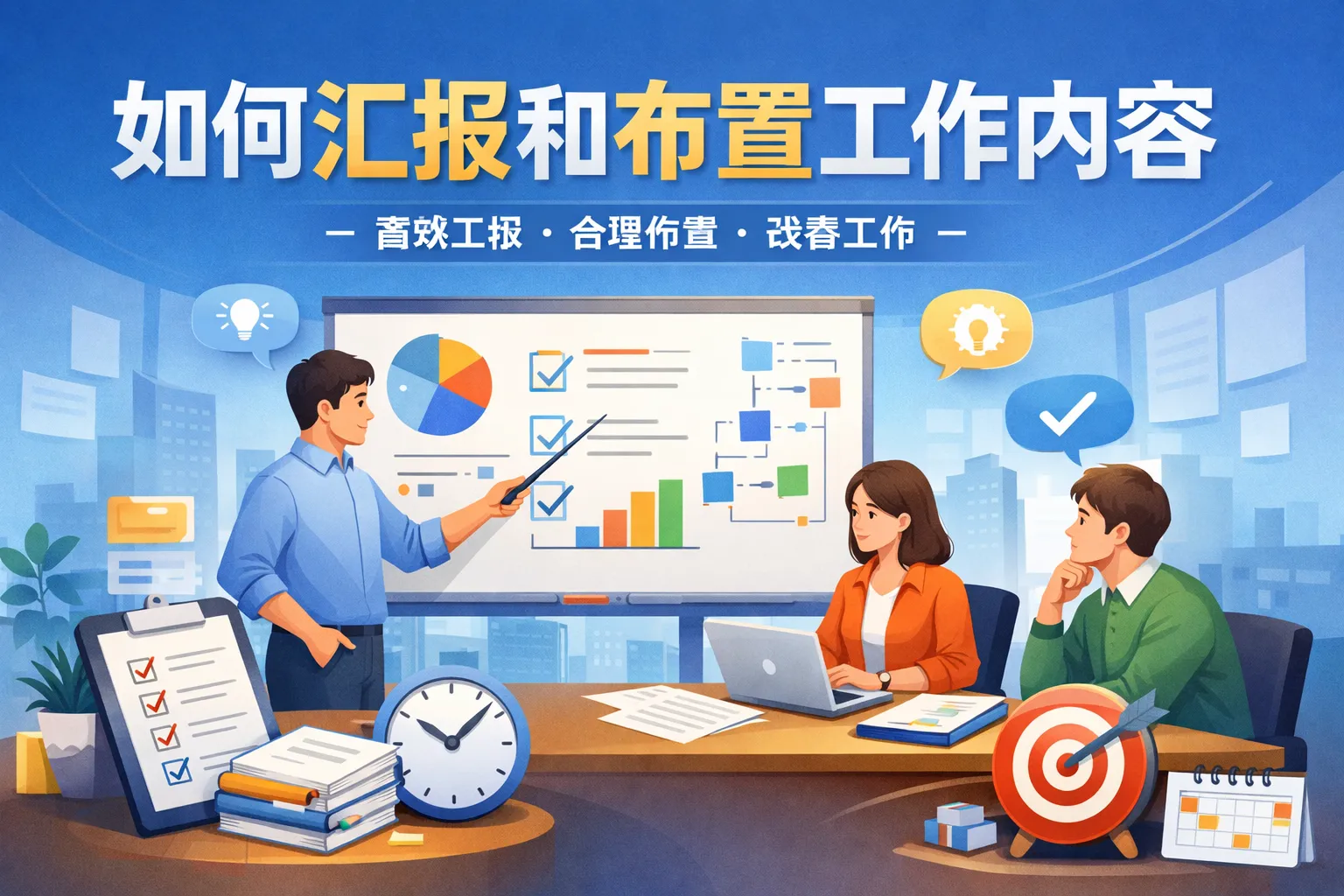 如何汇报和布置工作内容