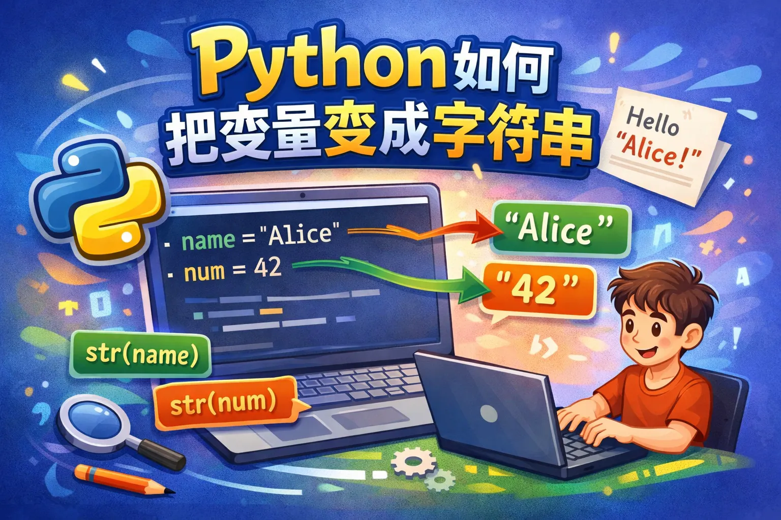Python如何把变量变成字符串