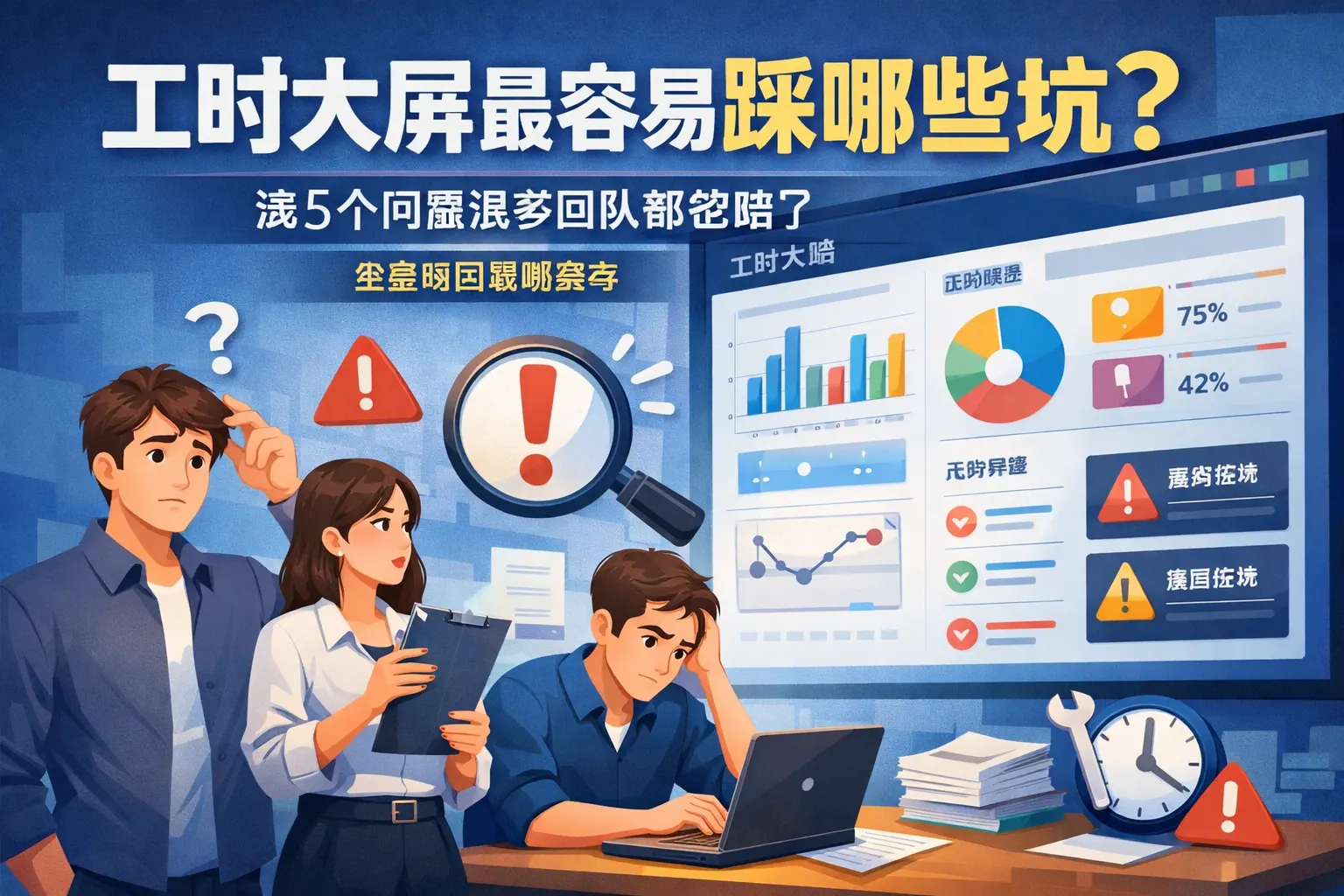 工时大屏最容易踩哪些坑?这5个问题很多团队都忽略了|适合项目经理参考