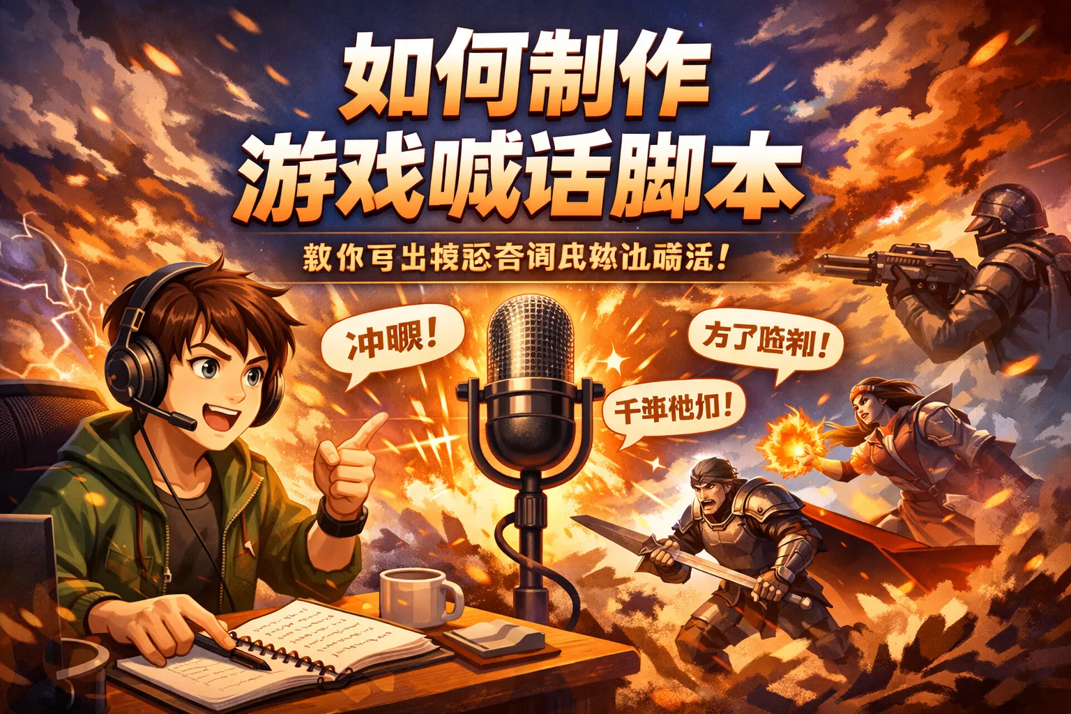 如何制作游戏喊话脚本