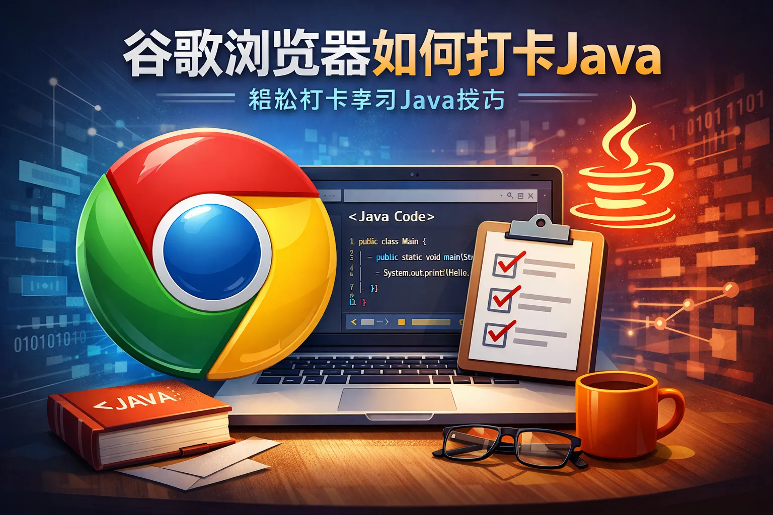 谷歌浏览器如何打卡java