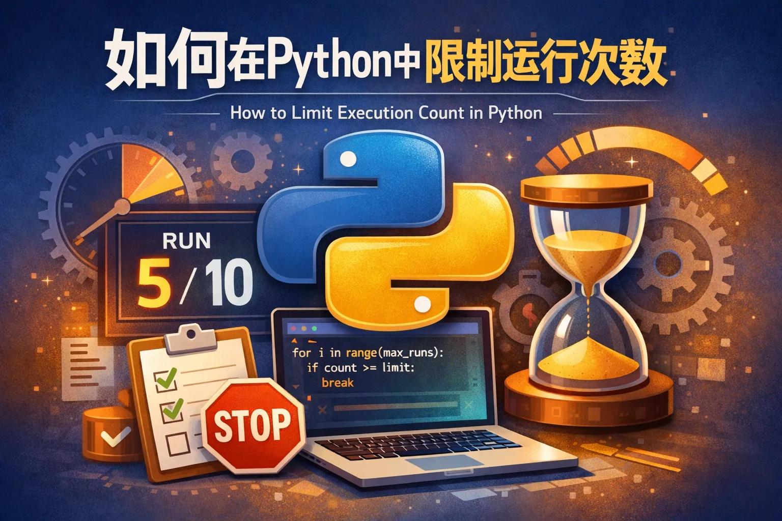 如何在python中限制运行次数